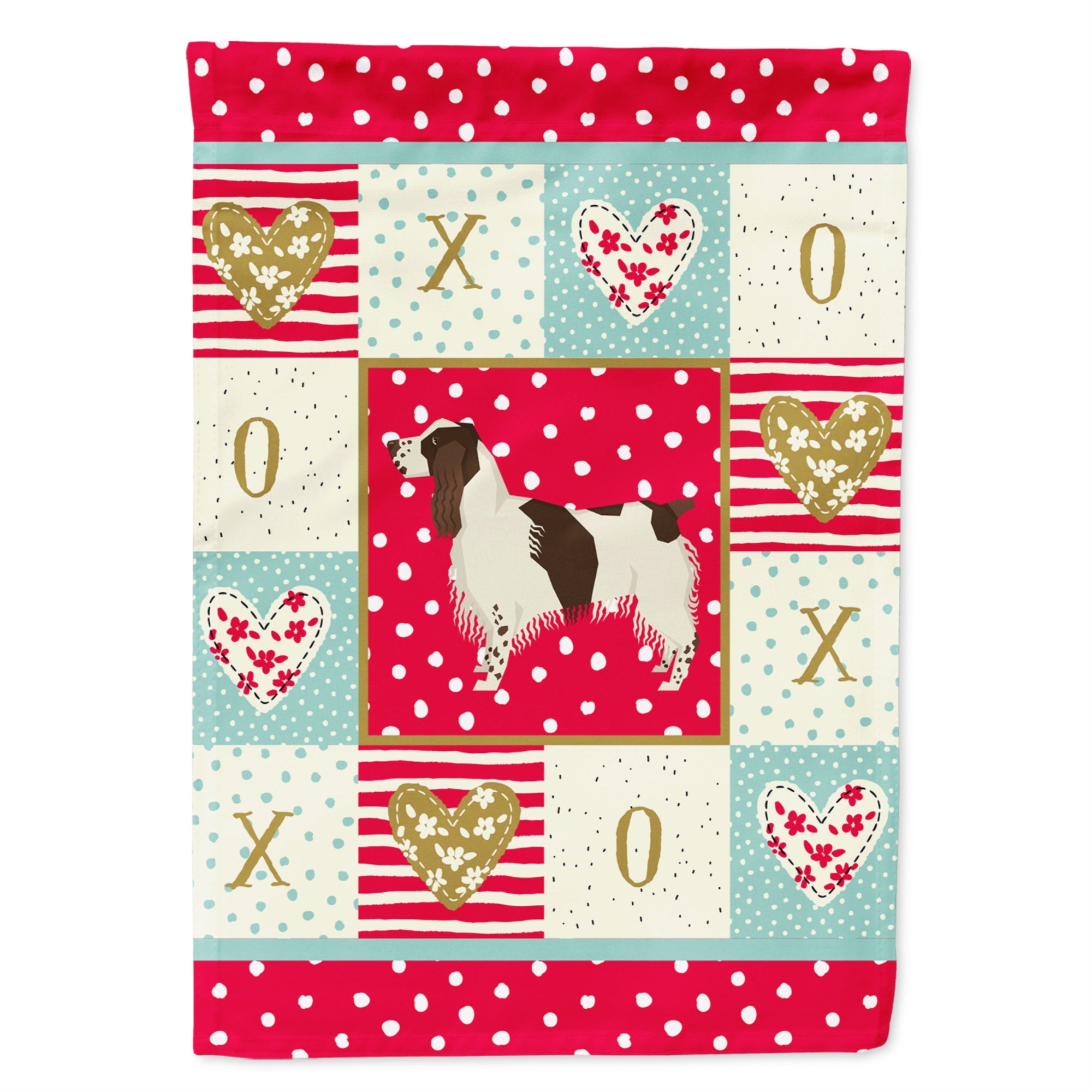English Springer Spaniel Love Flag Garden Size