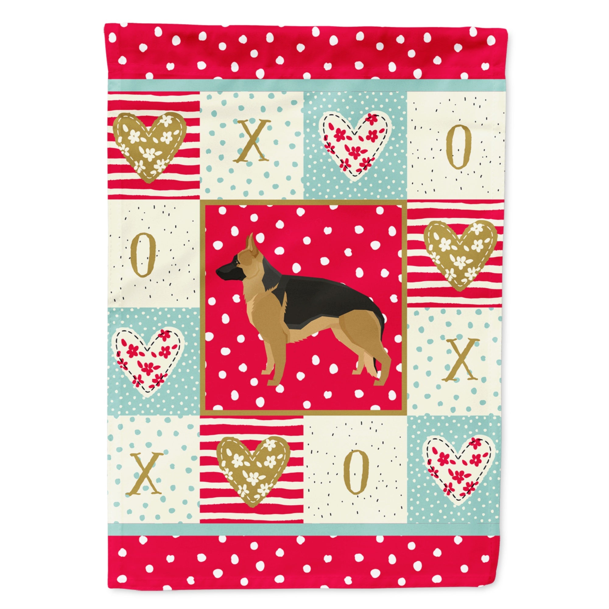 German Shepherd Love Flag Garden Size