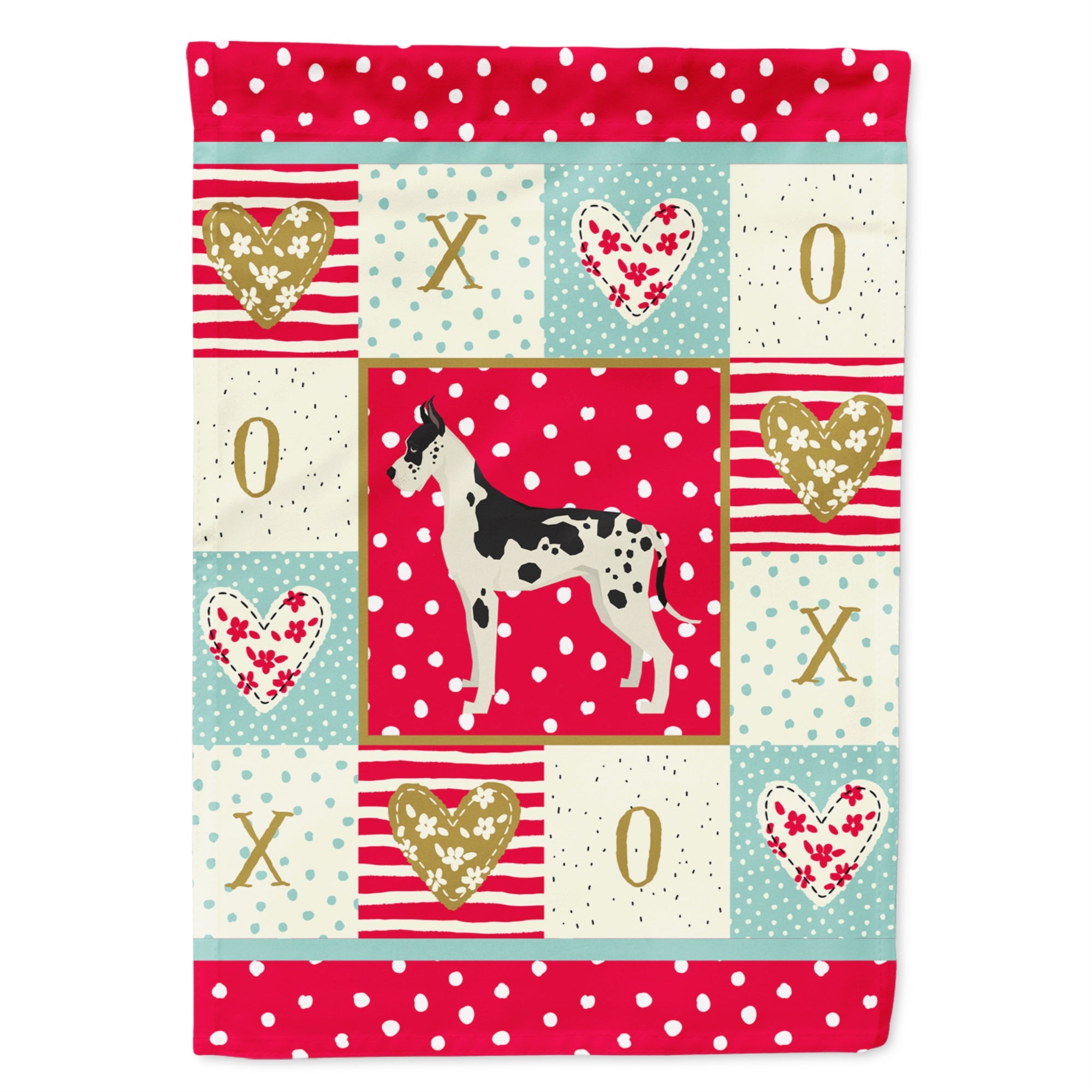 Great Dane Love Flag Garden Size