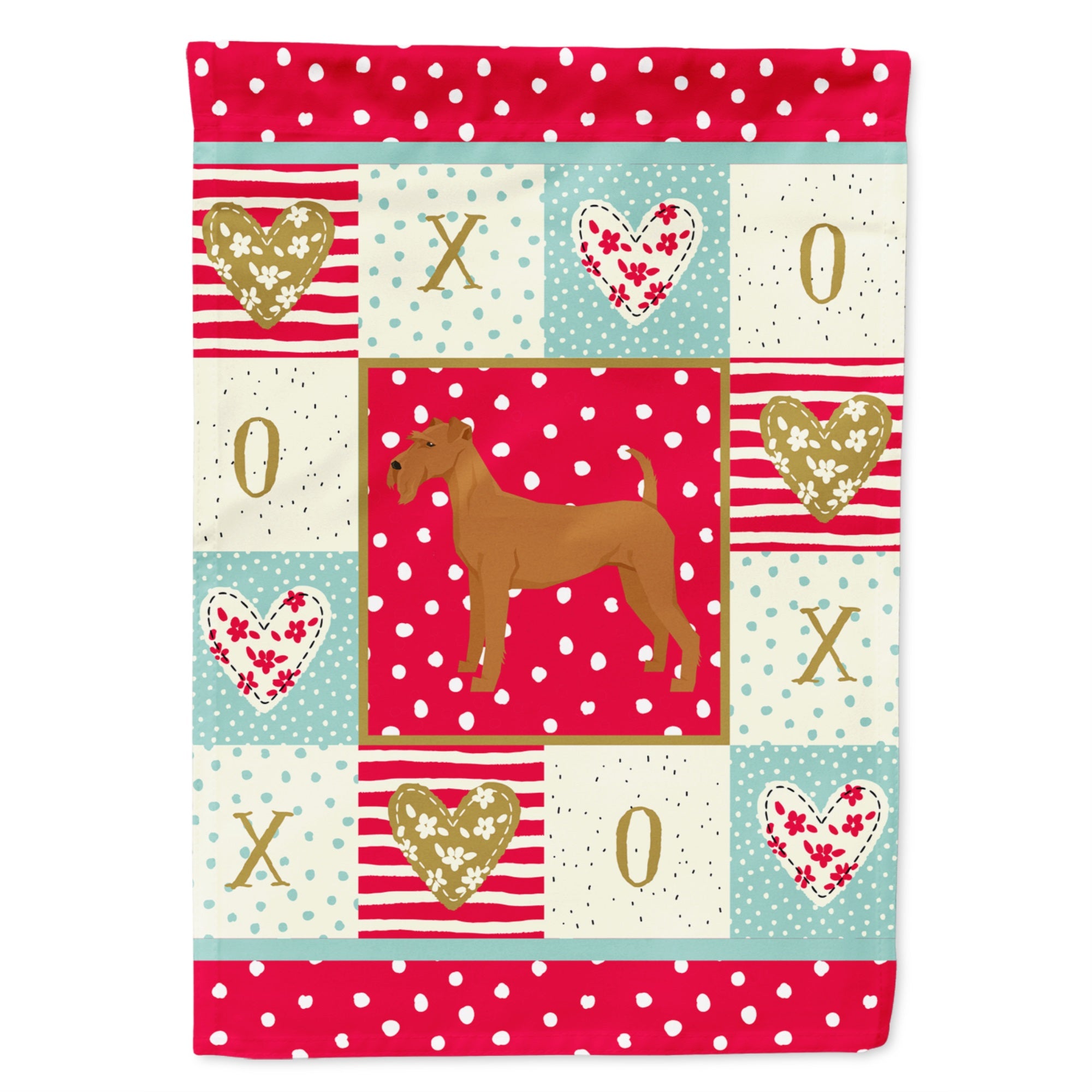 Irish Terrier Love Flag Garden Size
