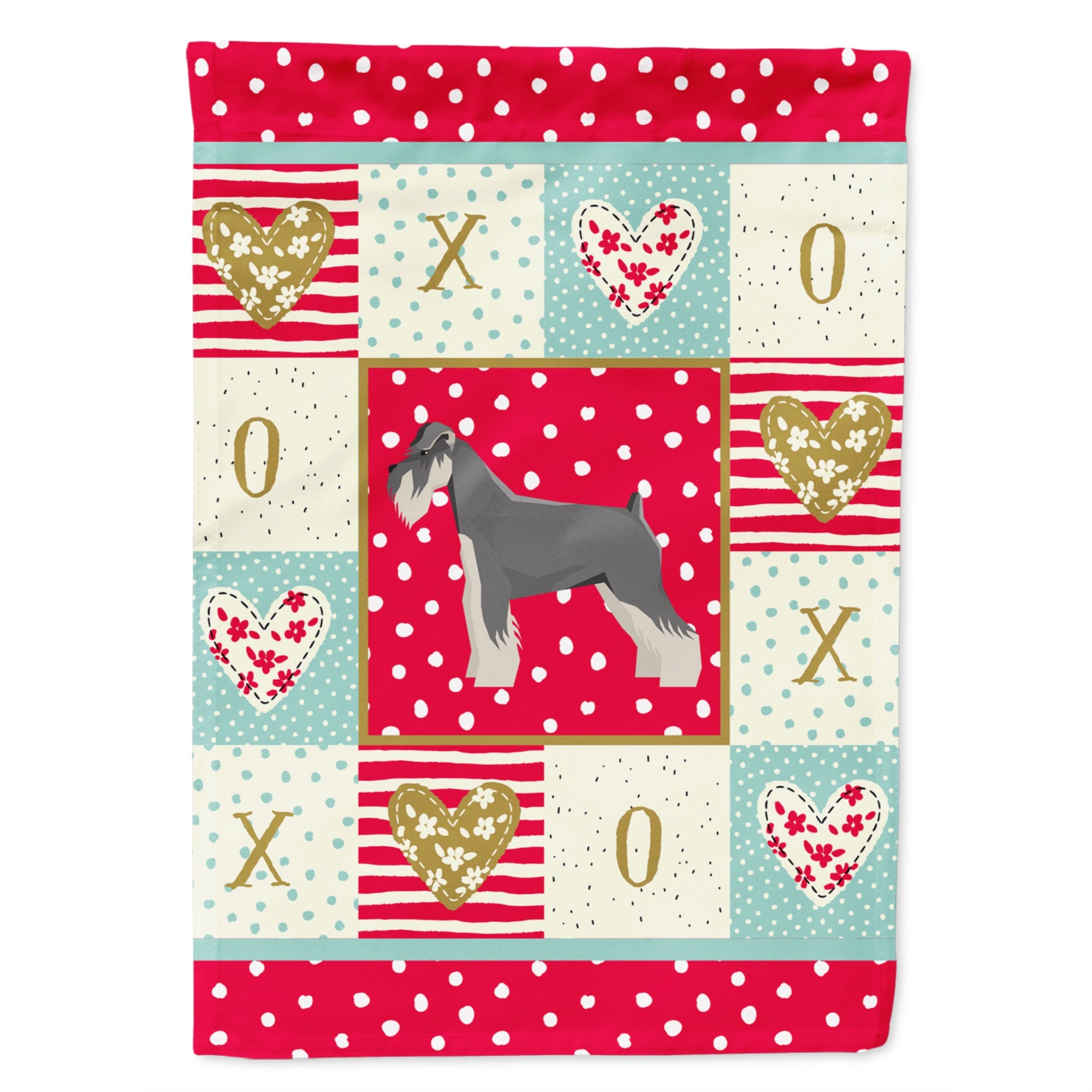 Schnauzer Love Flag Garden Size