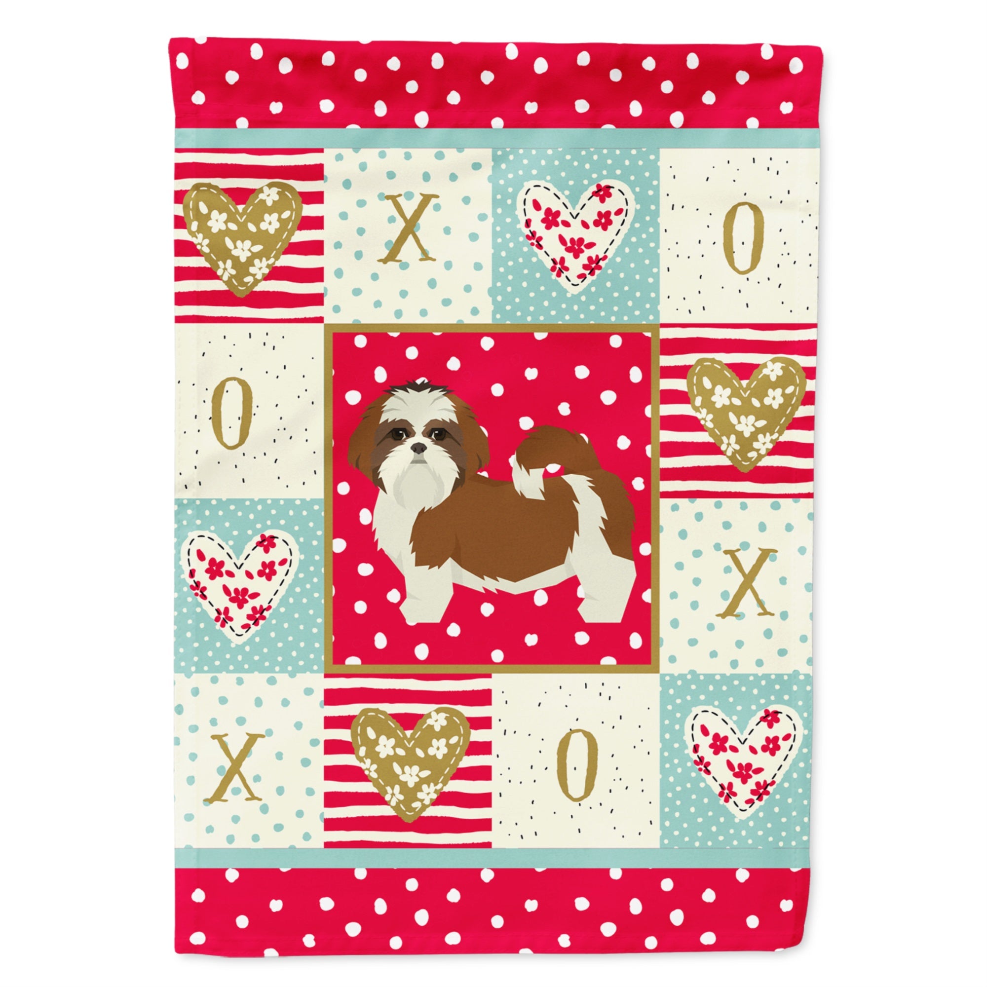 Shih Tzu Love Flag Garden Size