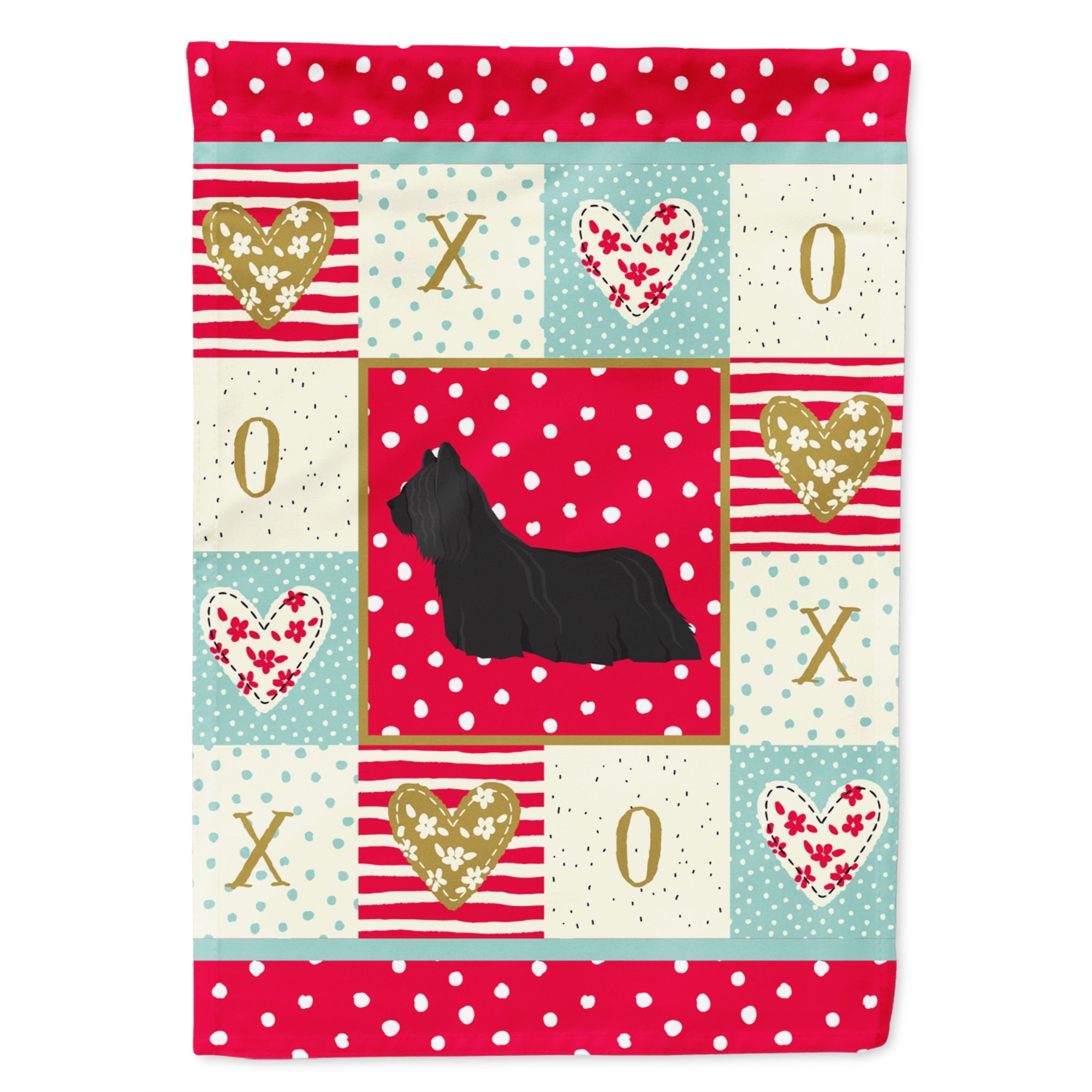 Skye Terrier Love Flag Garden Size