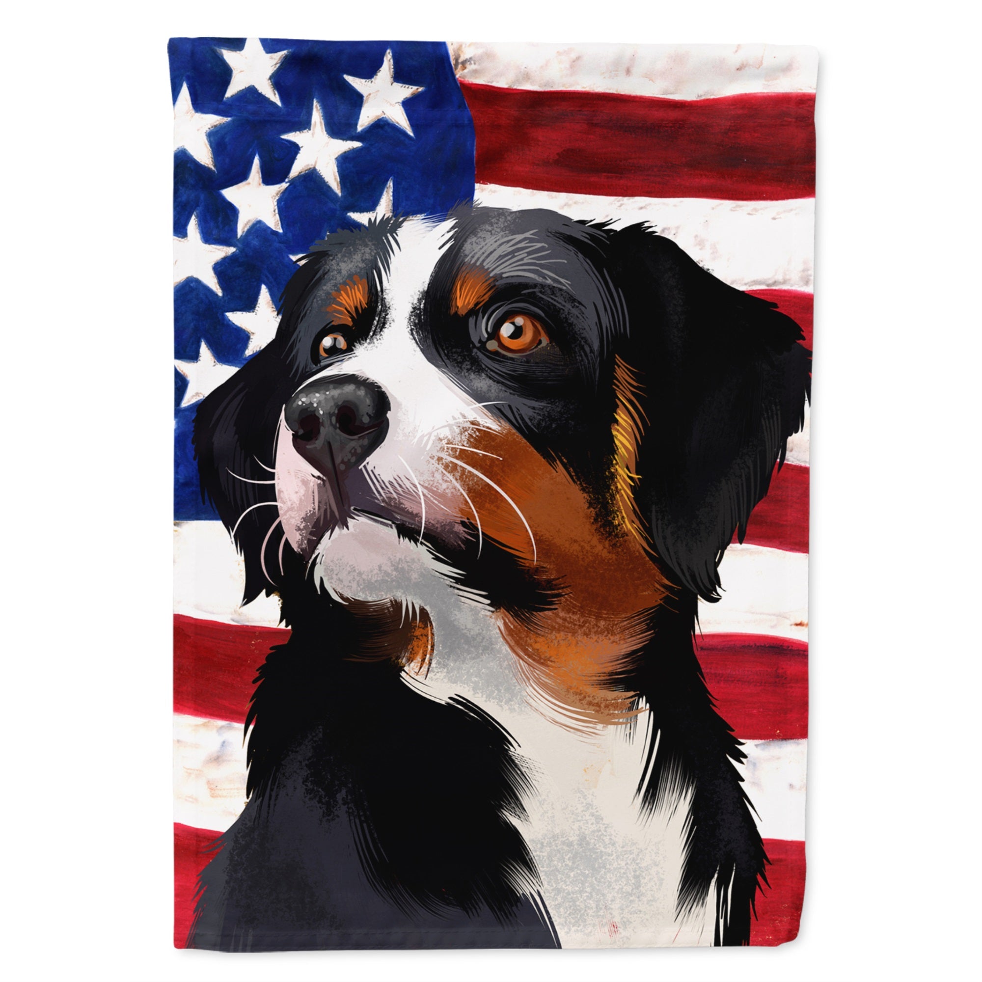 Appenzeller Sennenhund American Flag Flag Canvas House Size