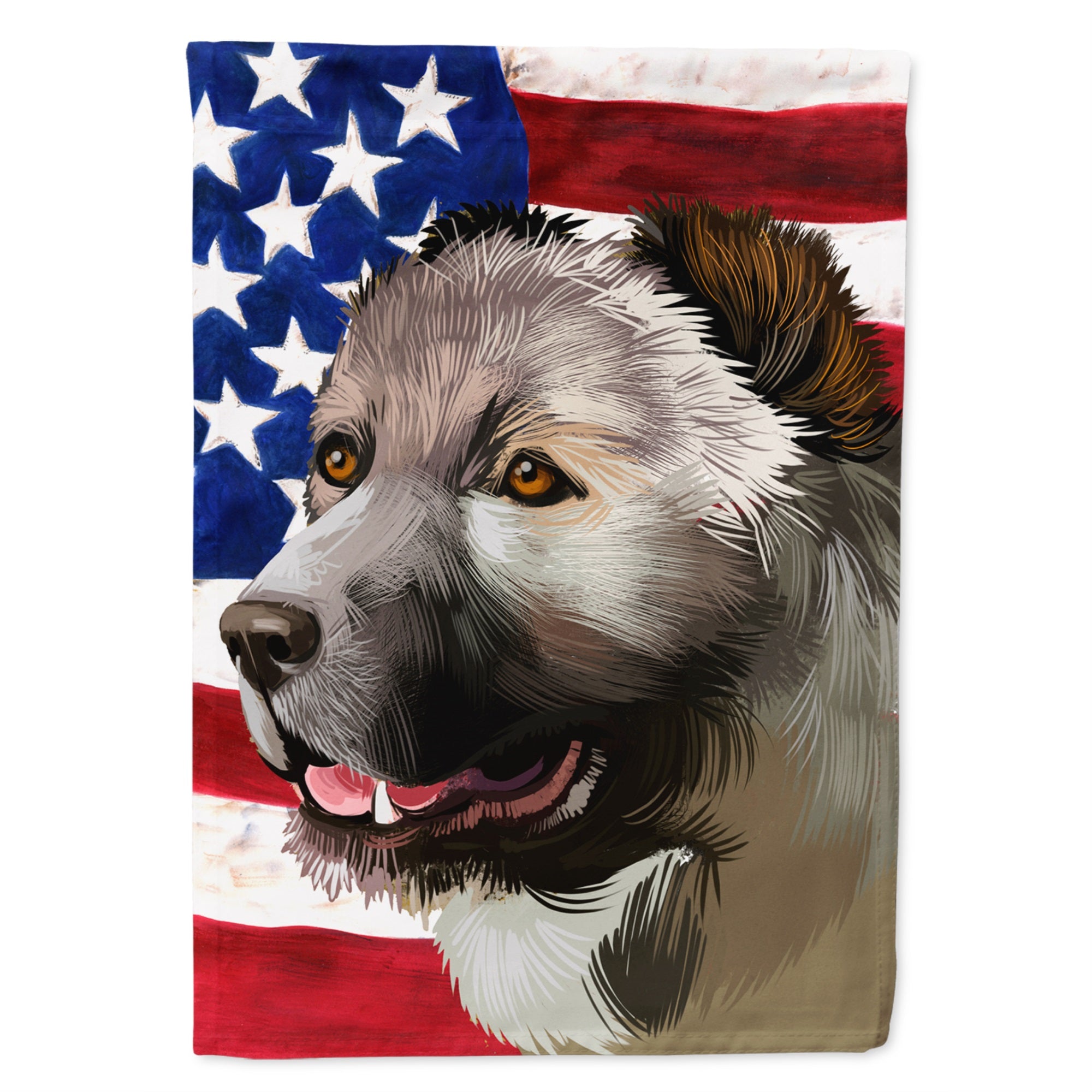 Armenian Gamper Dog American Flag Flag Canvas House Size