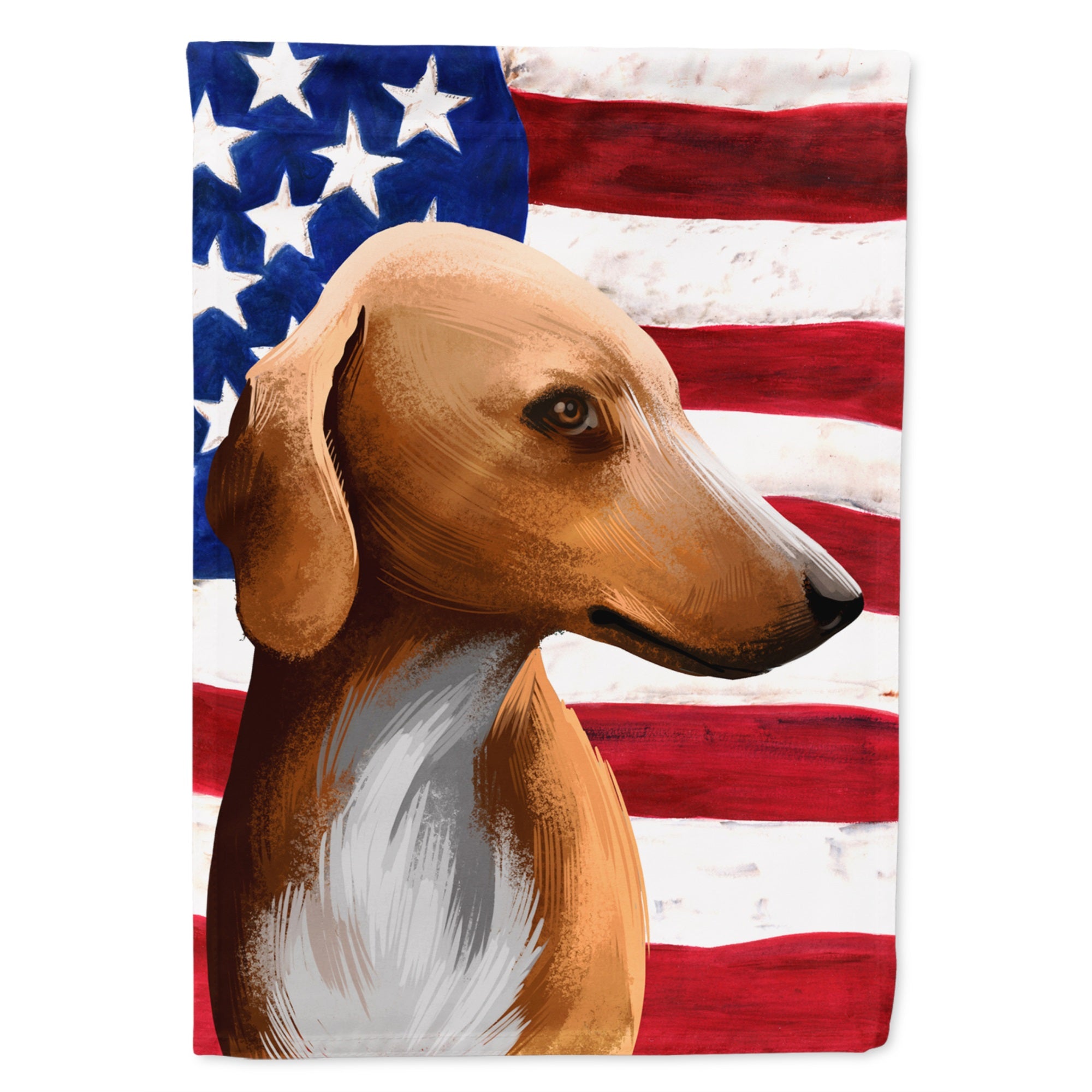 Azawakh Hound American Flag Flag Canvas House Size