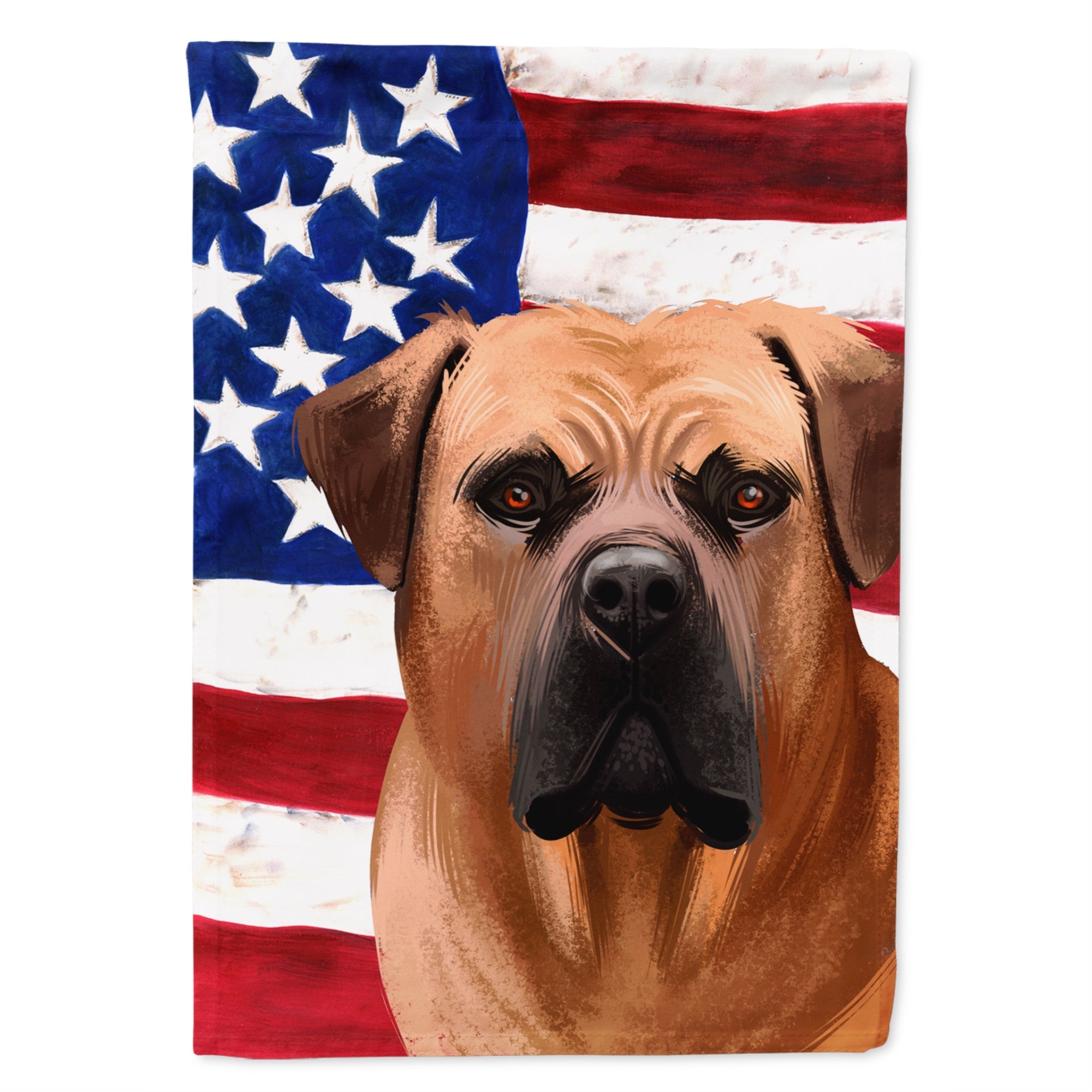 Boerboel Dog American Flag Flag Canvas House Size