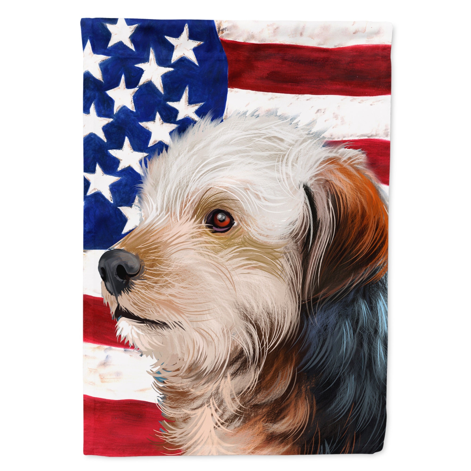 Bosnian Coarse-Haired Hound American Flag Flag Canvas House Size