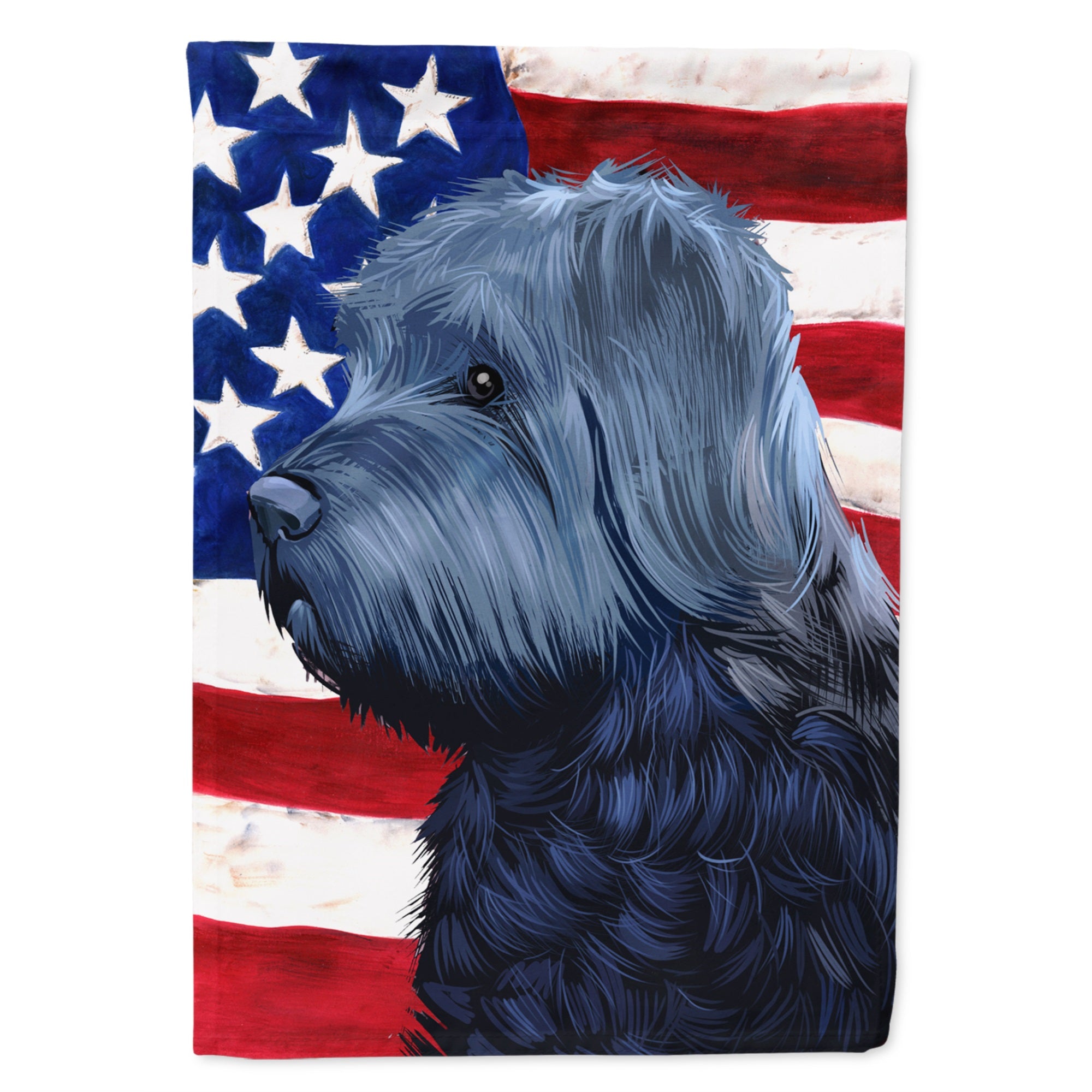 Bouvier Des Flandres American Flag Flag Canvas House Size