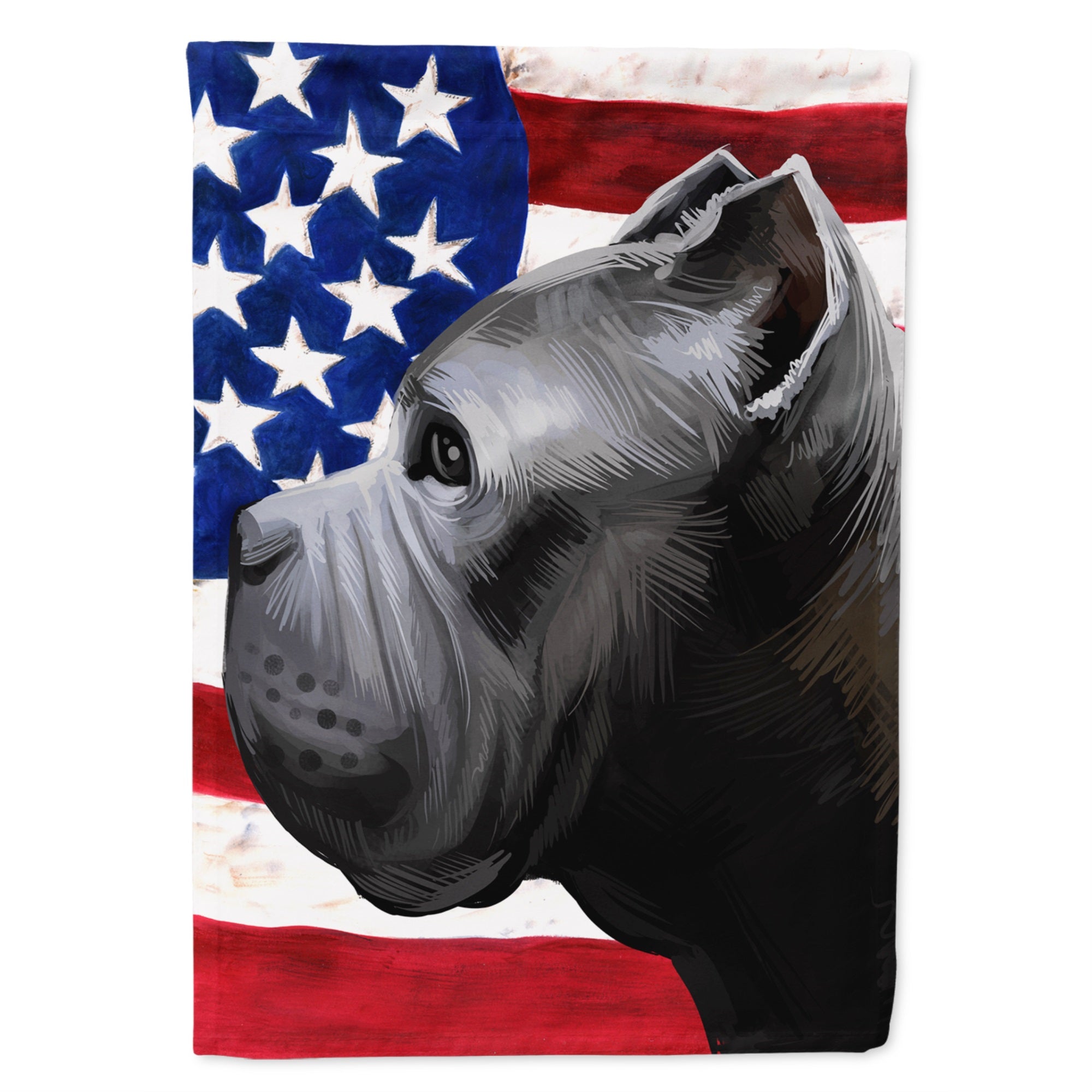 Cane Corso Dog American Flag Flag Canvas House Size