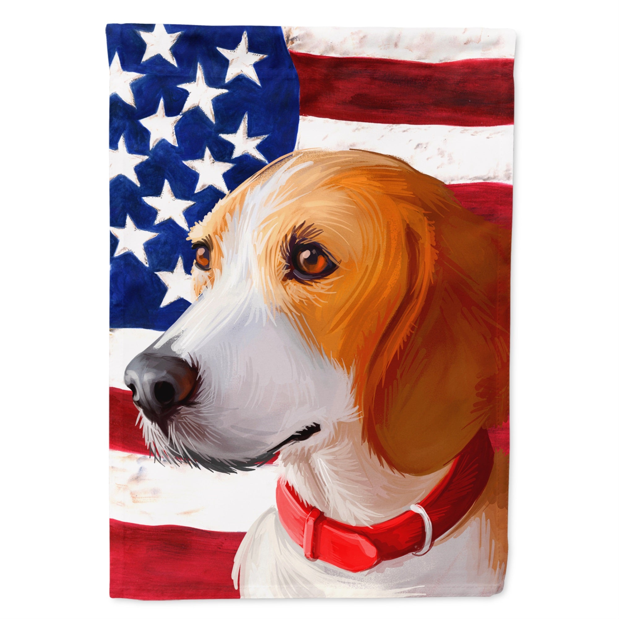 Harrier Dog American Flag Flag Canvas House Size