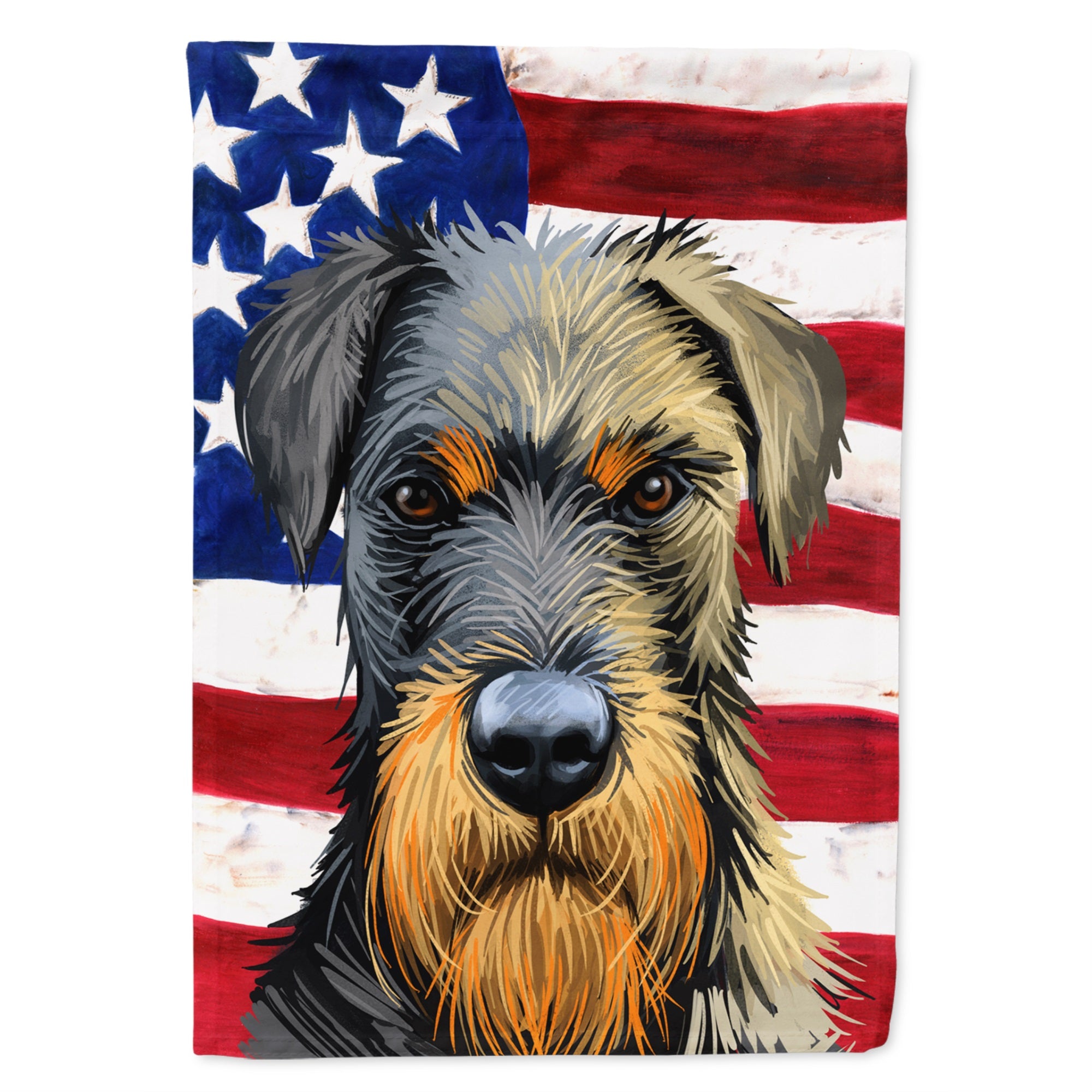Jagdterrier American Flag Flag Canvas House Size
