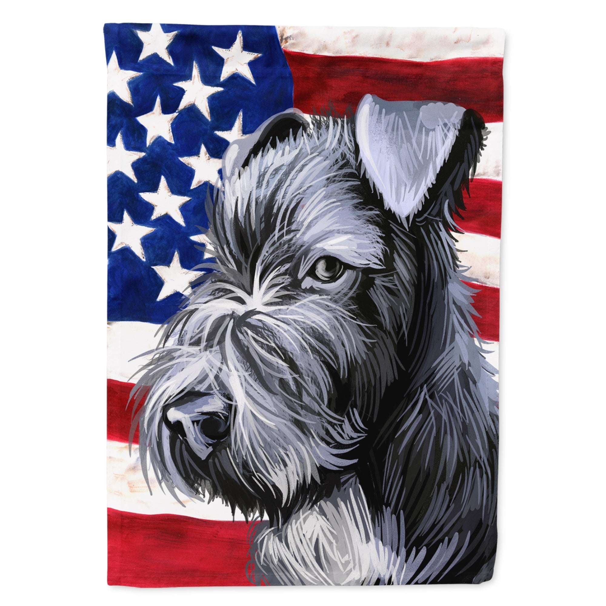 Kerry Blue Terrier American Flag Flag Canvas House Size