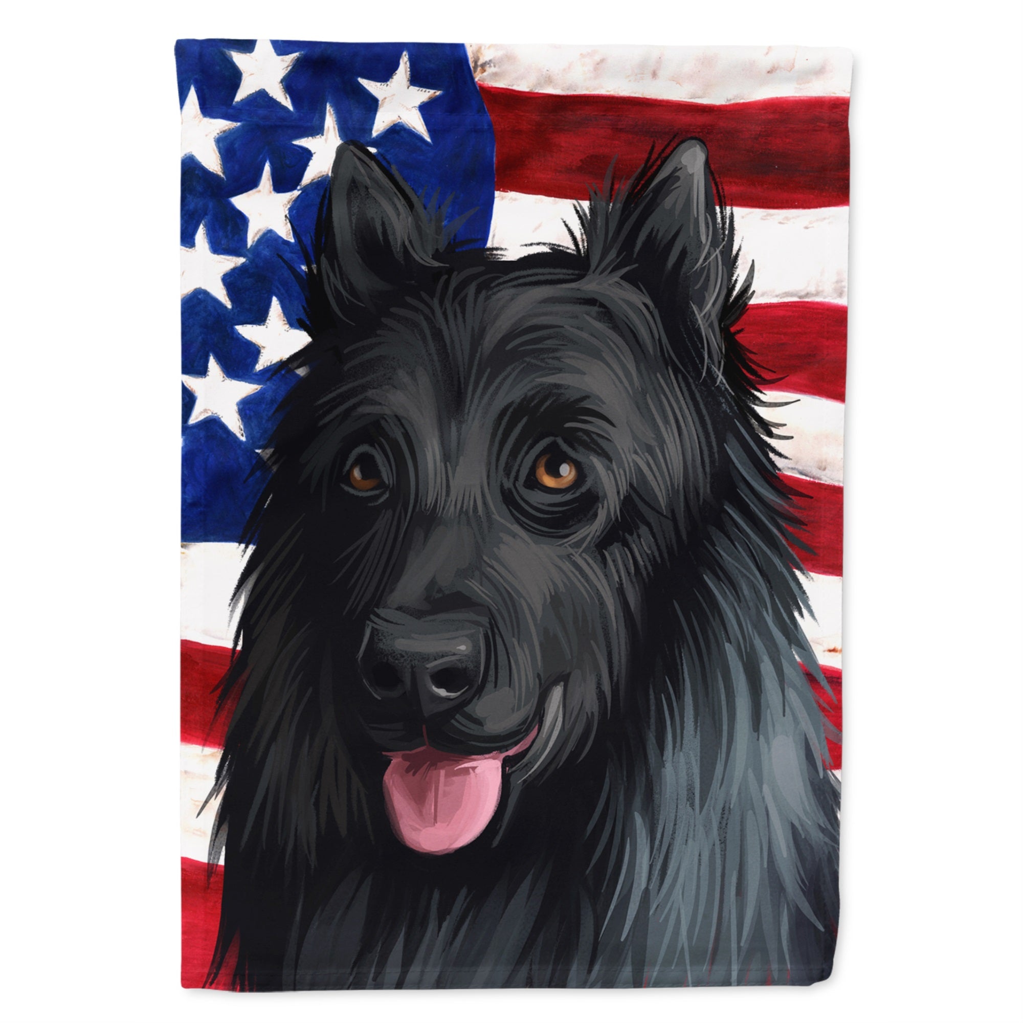 King Shepherd American Flag Flag Canvas House Size
