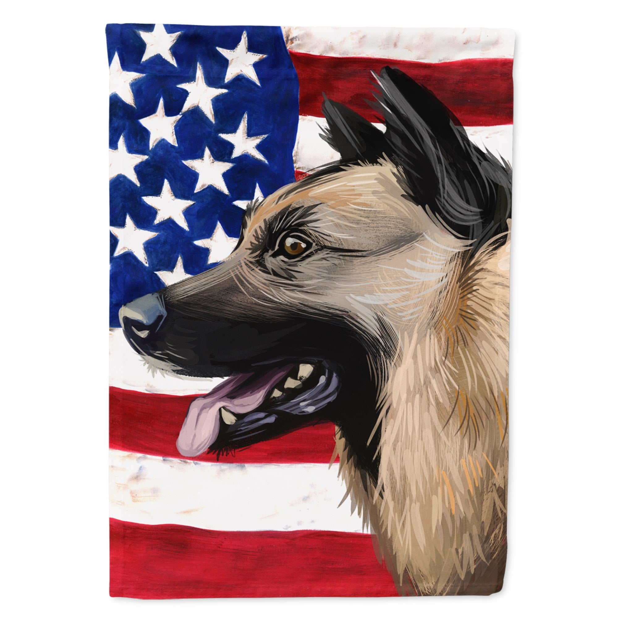 Kunming Wolfdog American Flag Flag Canvas House Size