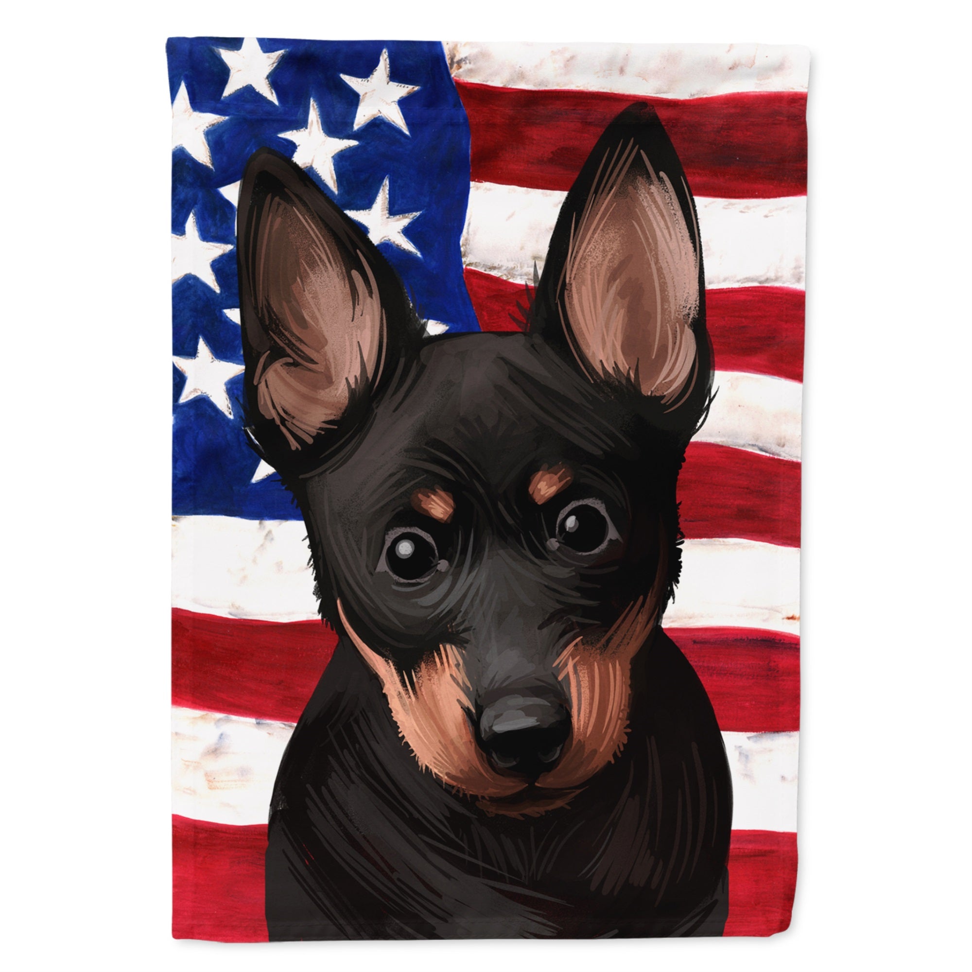Lancashire Heeler American Flag Flag Canvas House Size