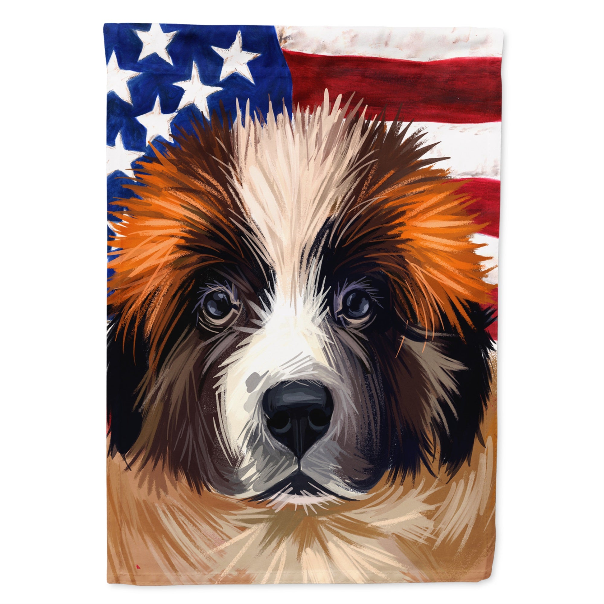 Moscow Watchdog Dog American Flag Flag Canvas House Size