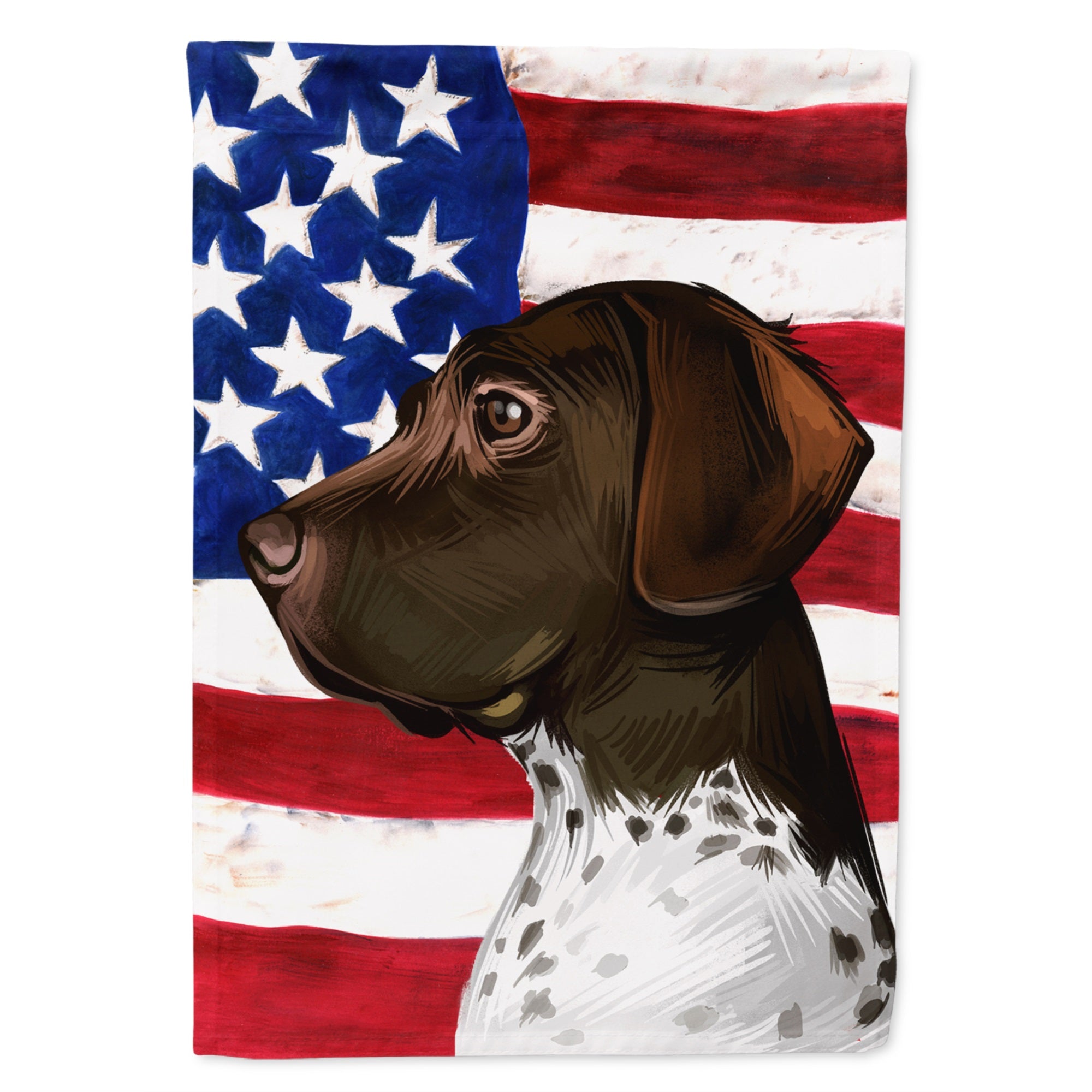 Old Danish Pointer Dog American Flag Flag Canvas House Size