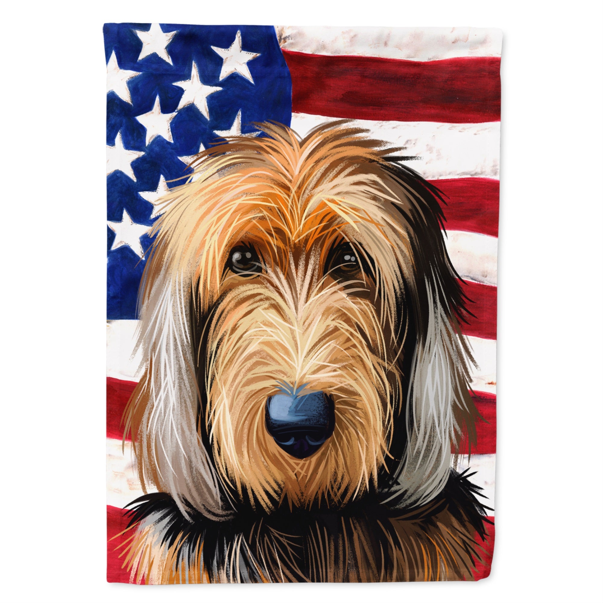 Otterhound Dog American Flag Flag Canvas House Size
