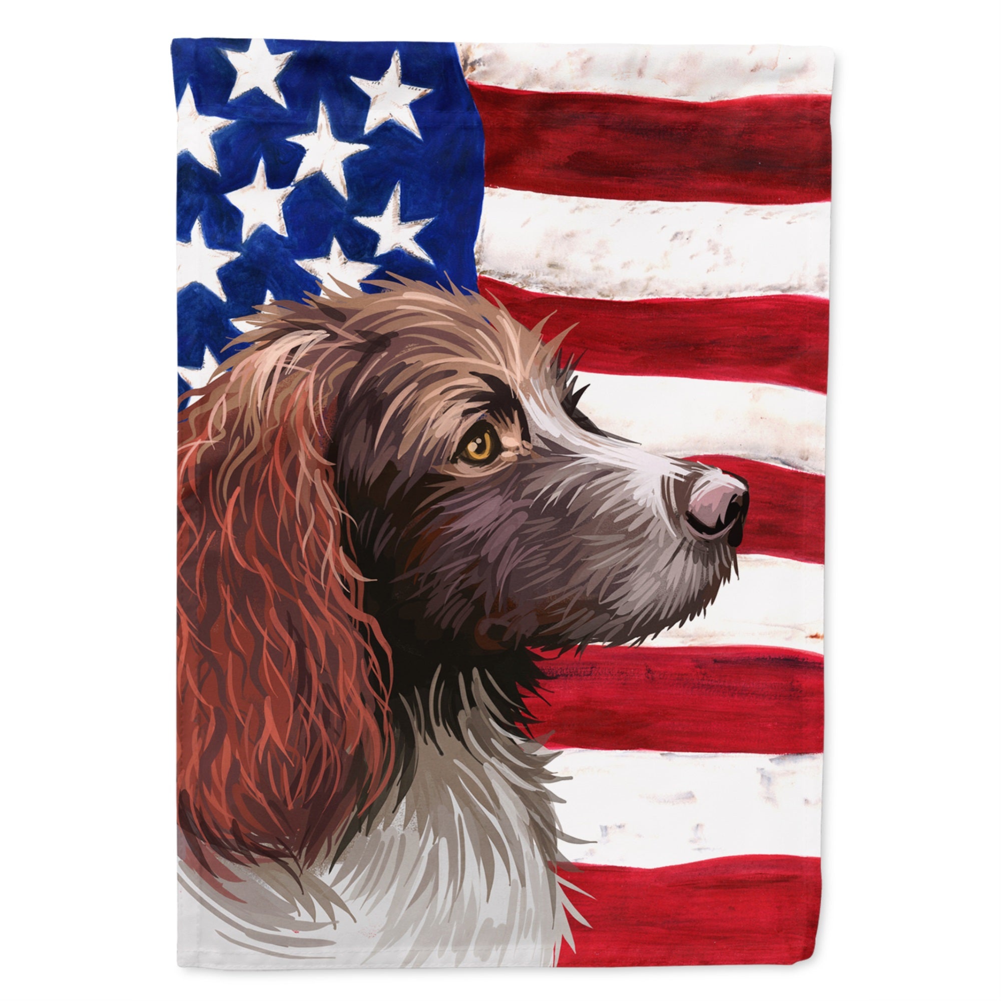 Pont-Audemer Spaniel Dog American Flag Flag Canvas House Size