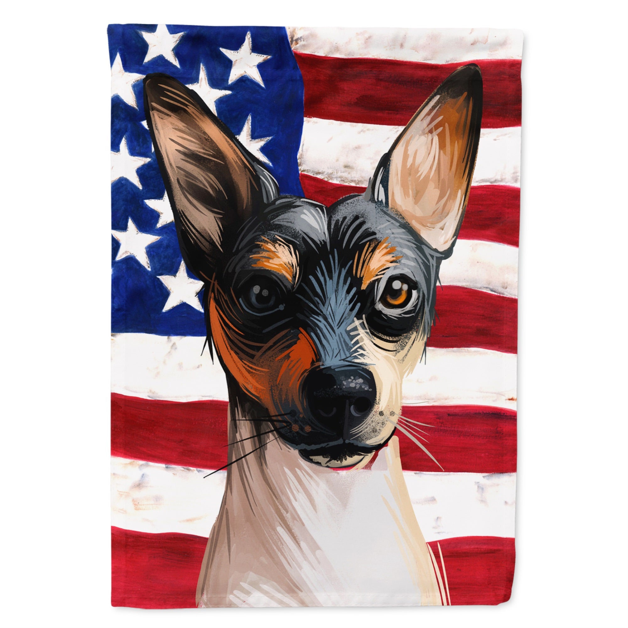 Ratonero Valenciano Dog American Flag Flag Canvas House Size
