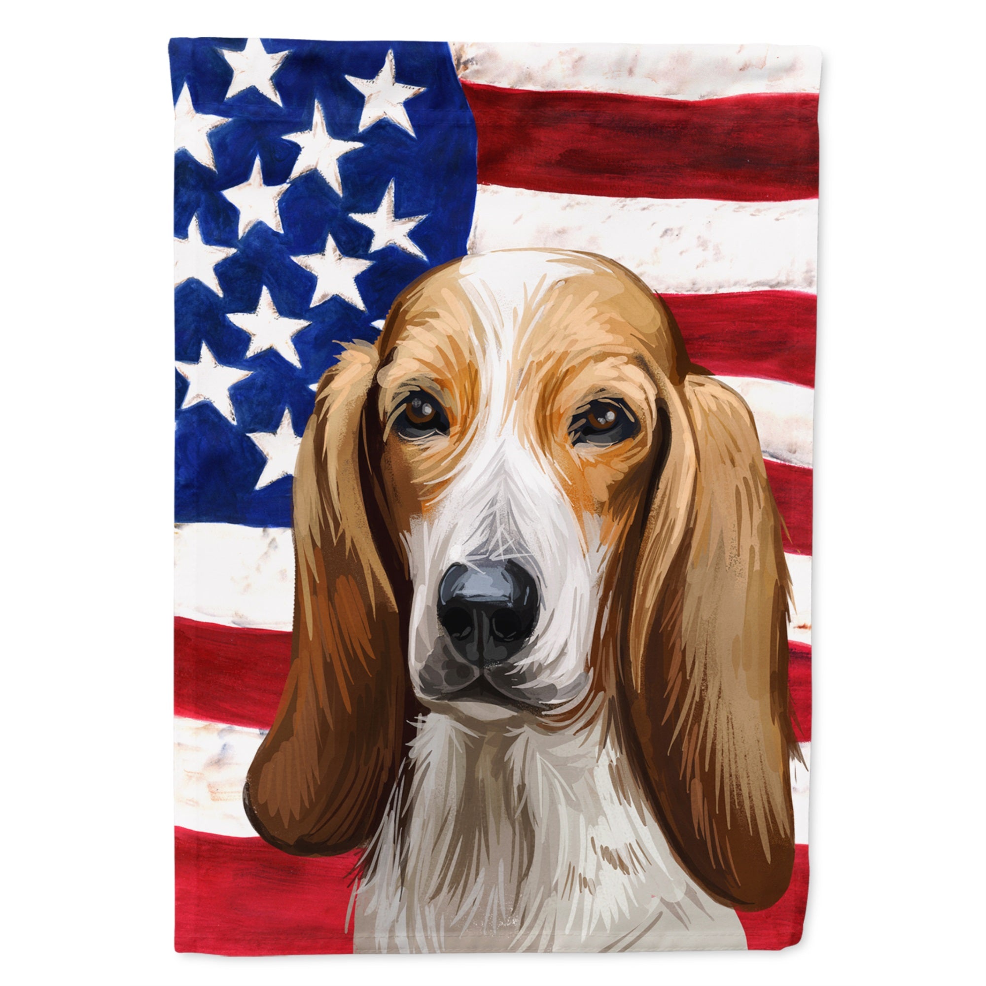 Colombian Fino Hound Dog American Flag Flag Canvas House Size