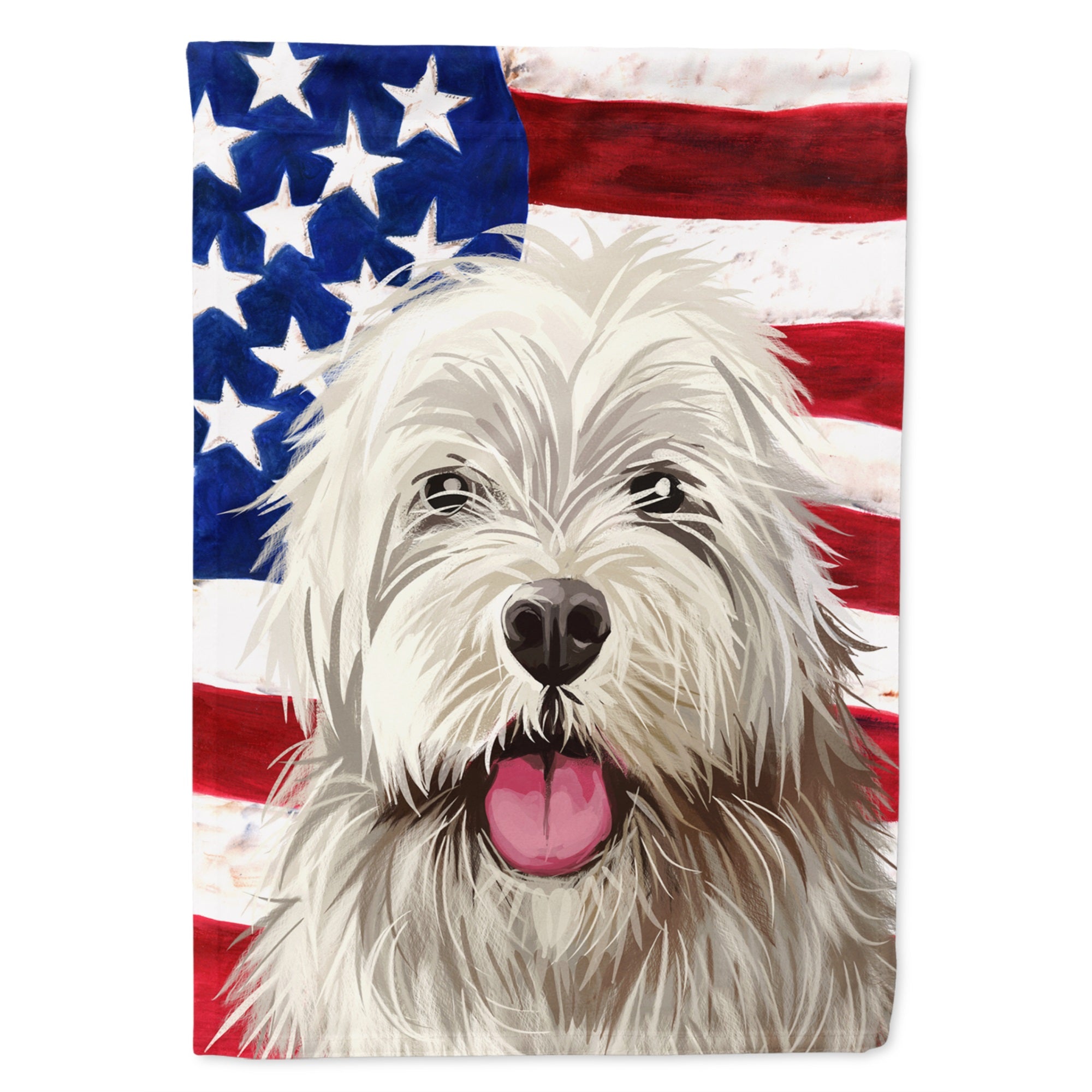 Sapsali Dog American Flag Flag Canvas House Size