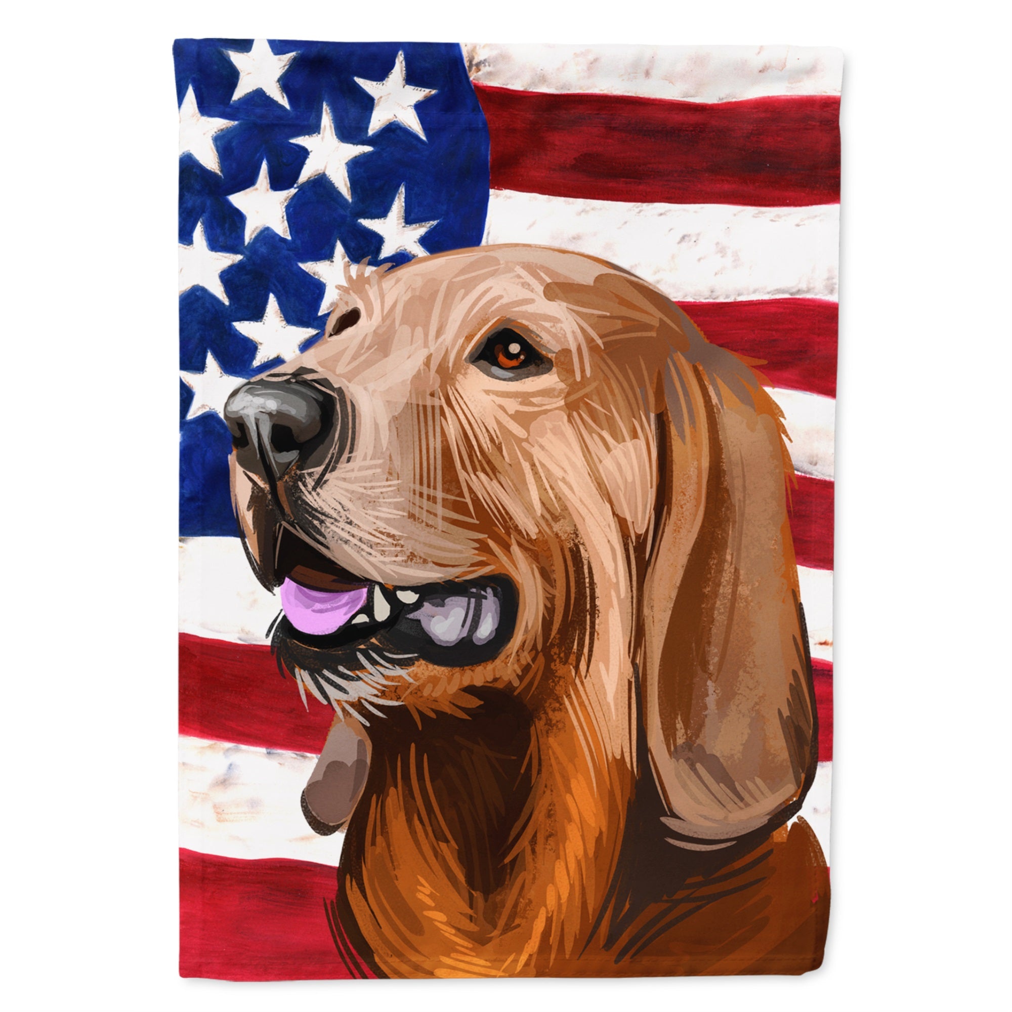 Segugio Italiano Dog American Flag Flag Canvas House Size