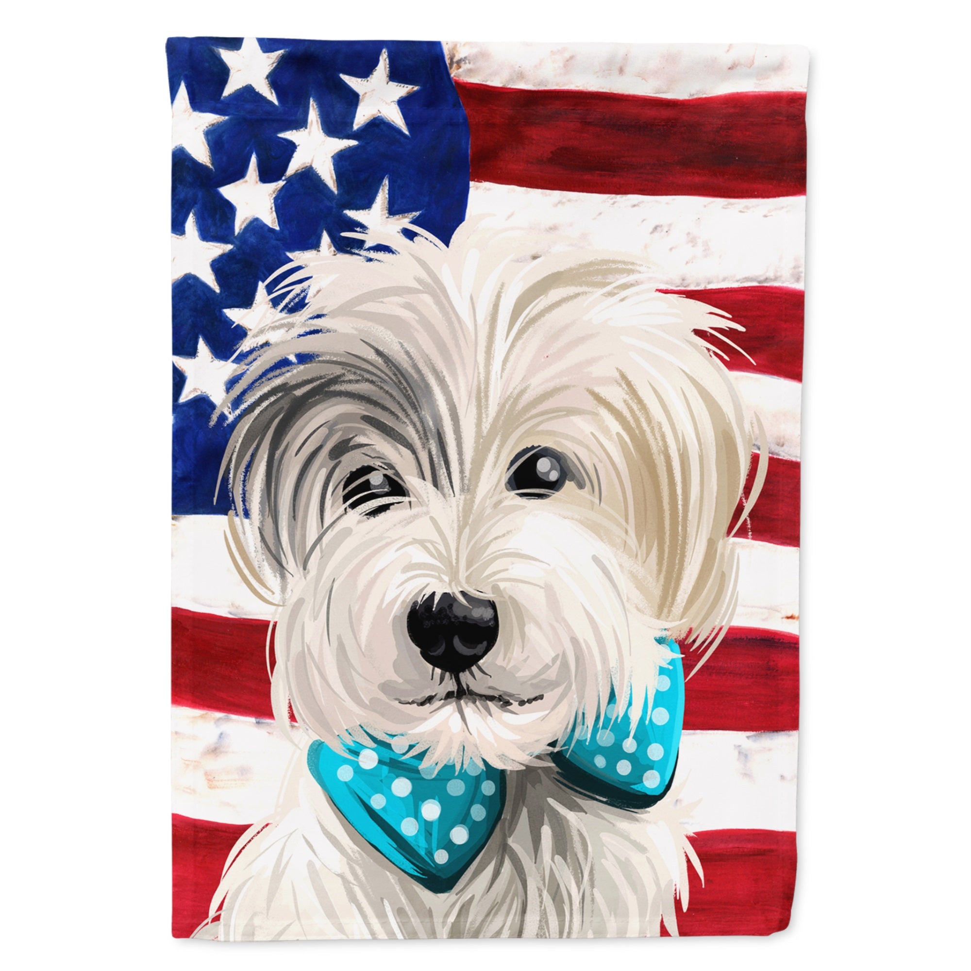 Sporting Lucas Terrier American Flag Flag Canvas House Size
