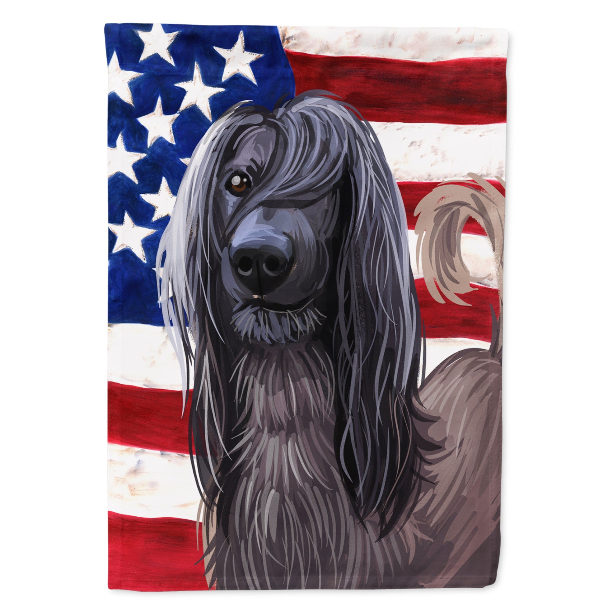 Taigan Dog American Flag Flag Canvas House Size