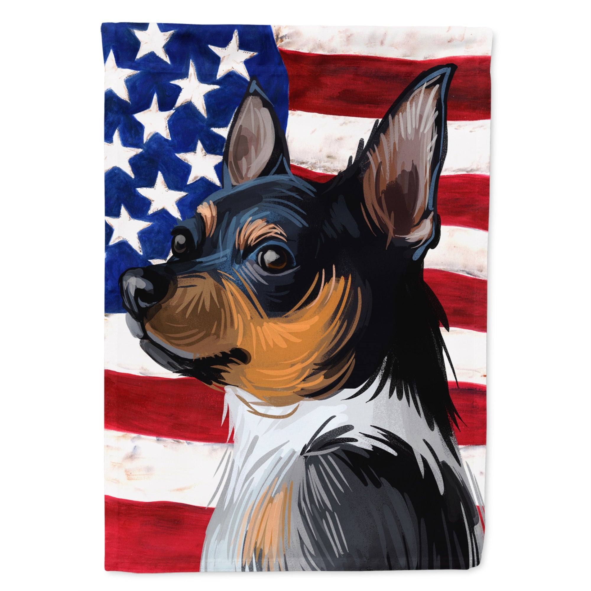 Teddy Roosevelt Terrier American Flag Flag Canvas House Size