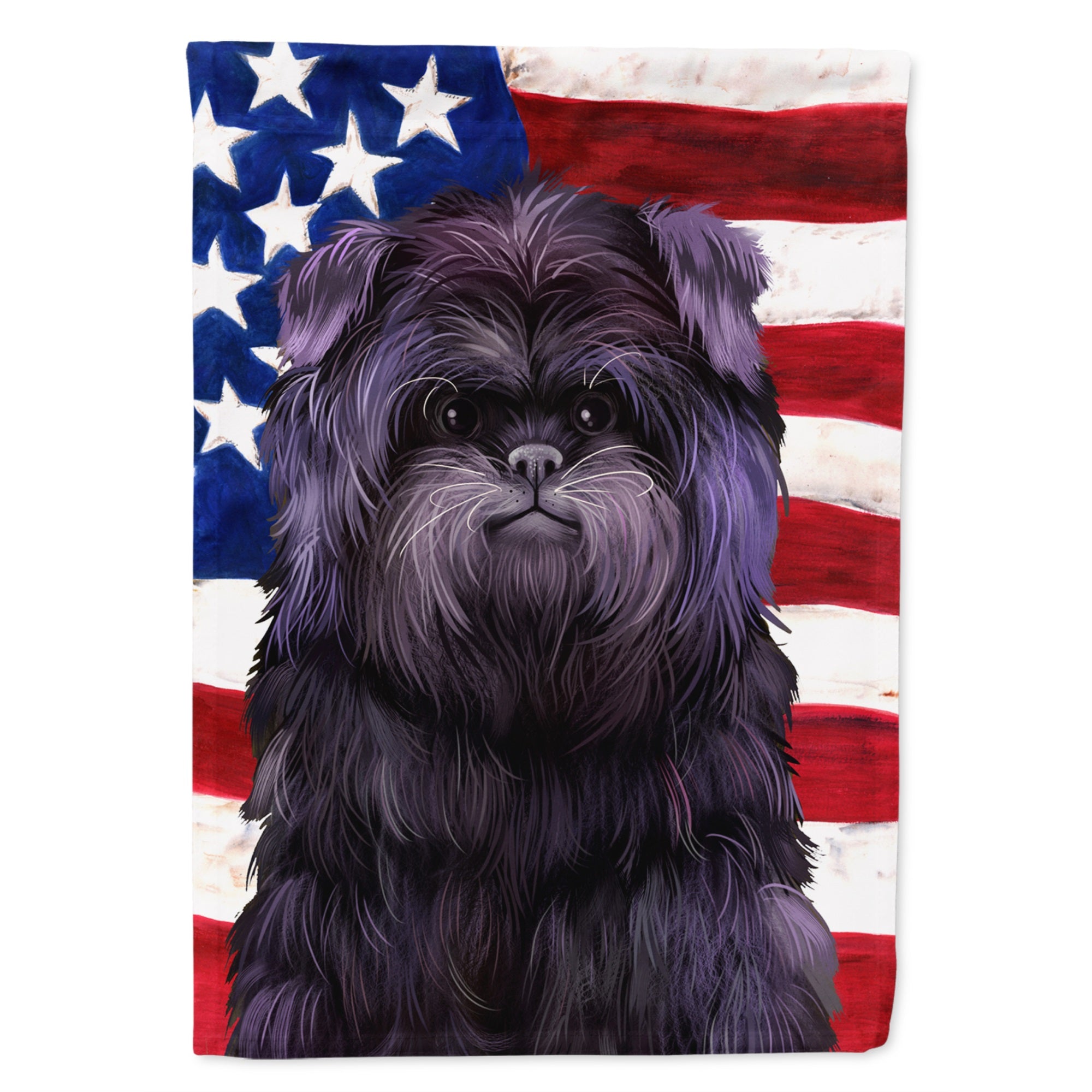 Affenpinscher American Flag Flag Garden Size