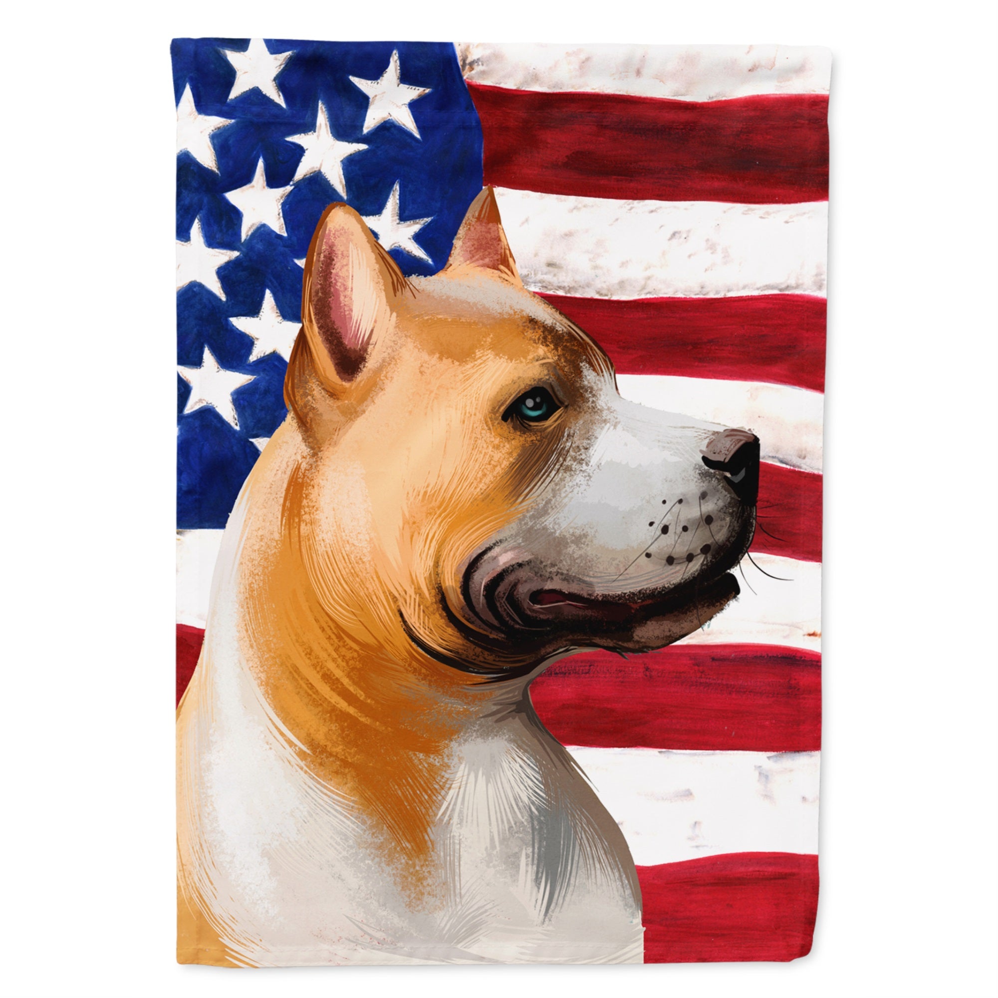 American Pit Bull Terrier American Flag Flag Garden Size