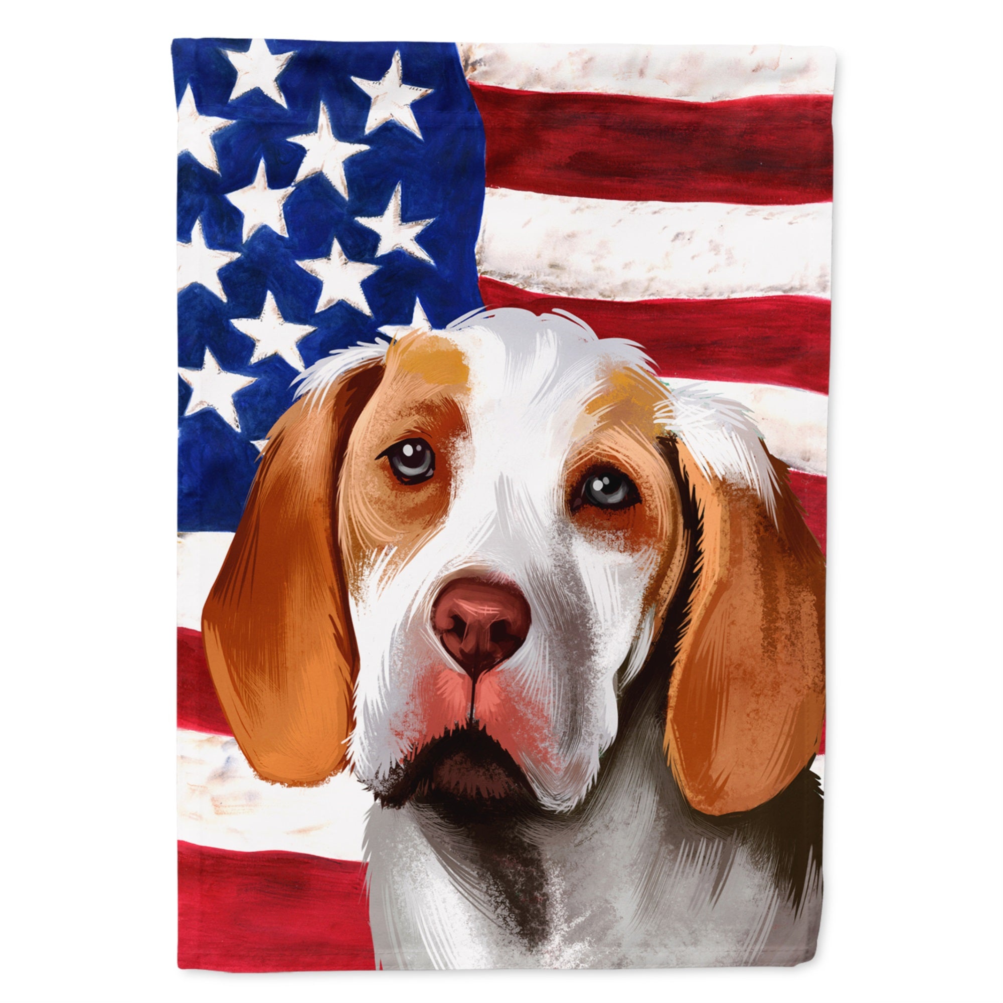 Ariege Pointer Dog American Flag Flag Garden Size