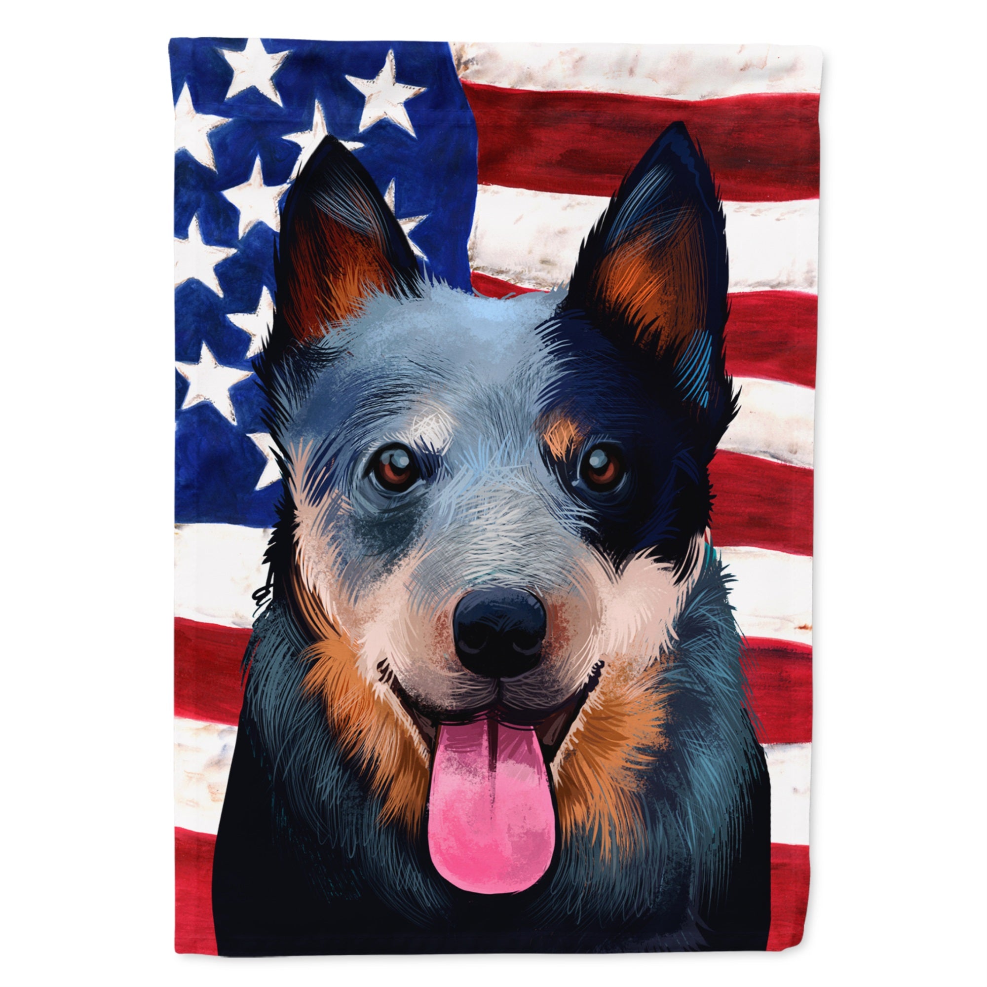 Australian Cattle Dog American Flag Flag Garden Size