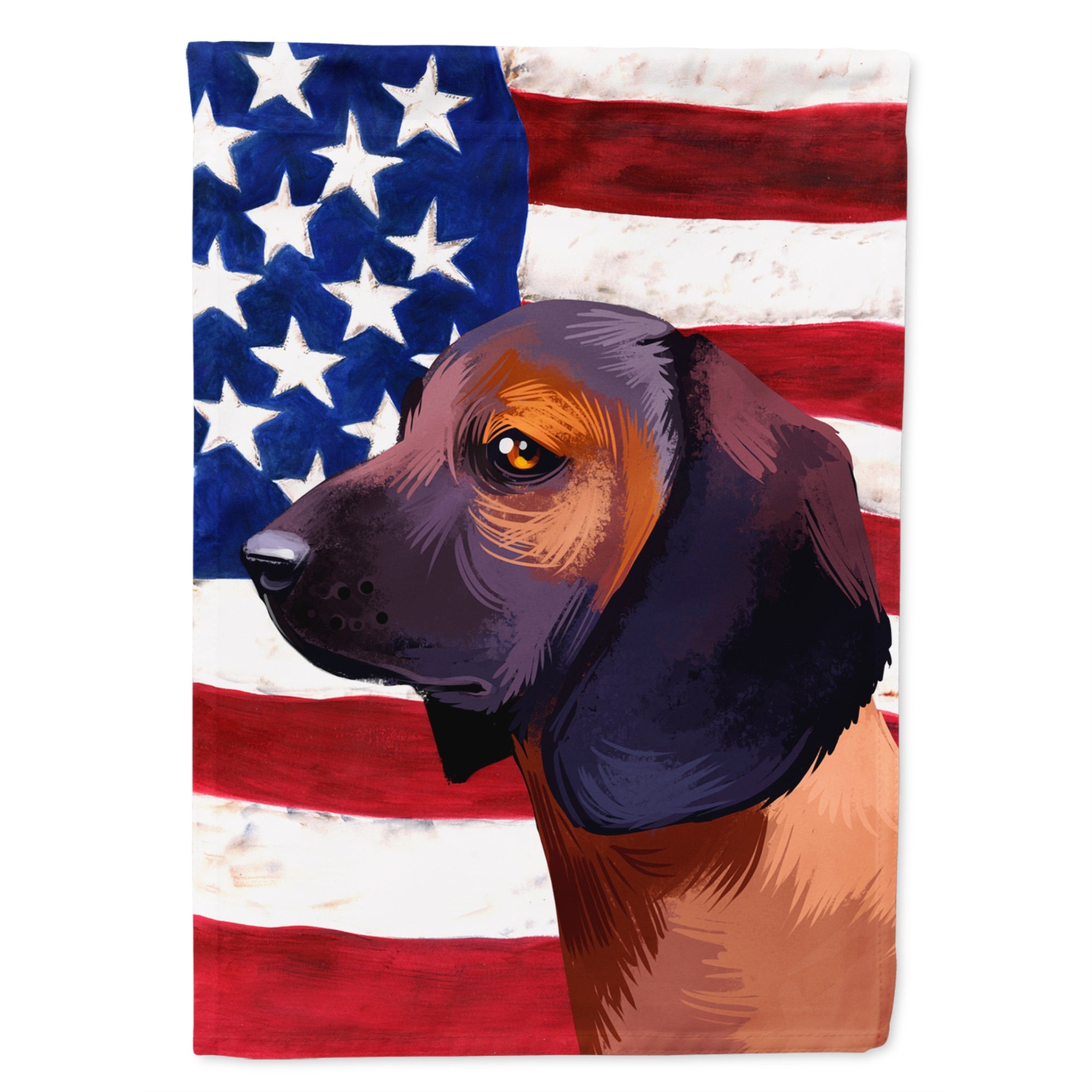 Bavarian Mountain Hound American Flag Flag Garden Size