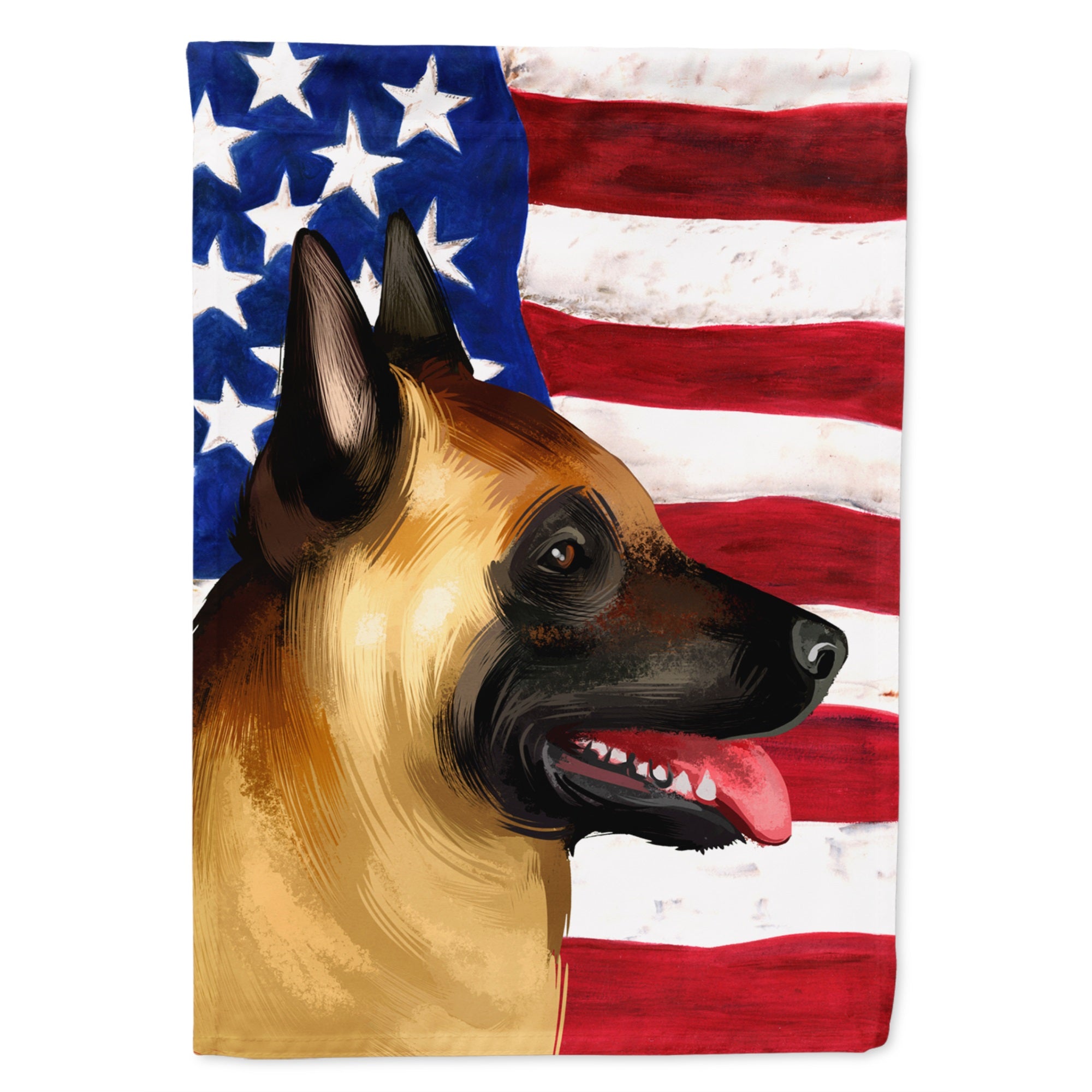 Belgian Malinois American Flag Flag Garden Size