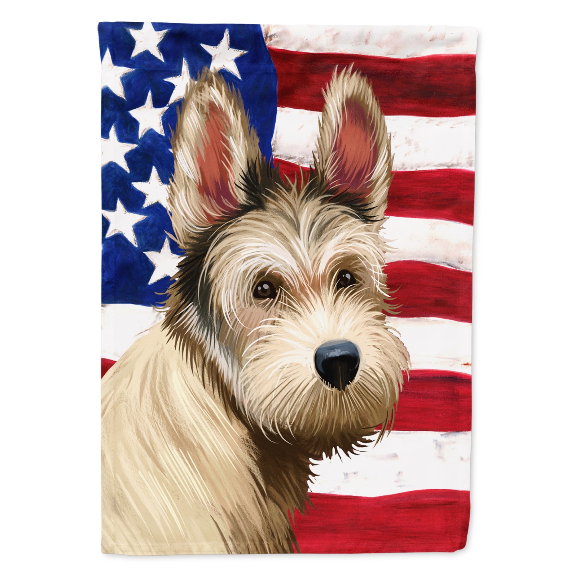 Berger Picard Dog American Flag Flag Garden Size