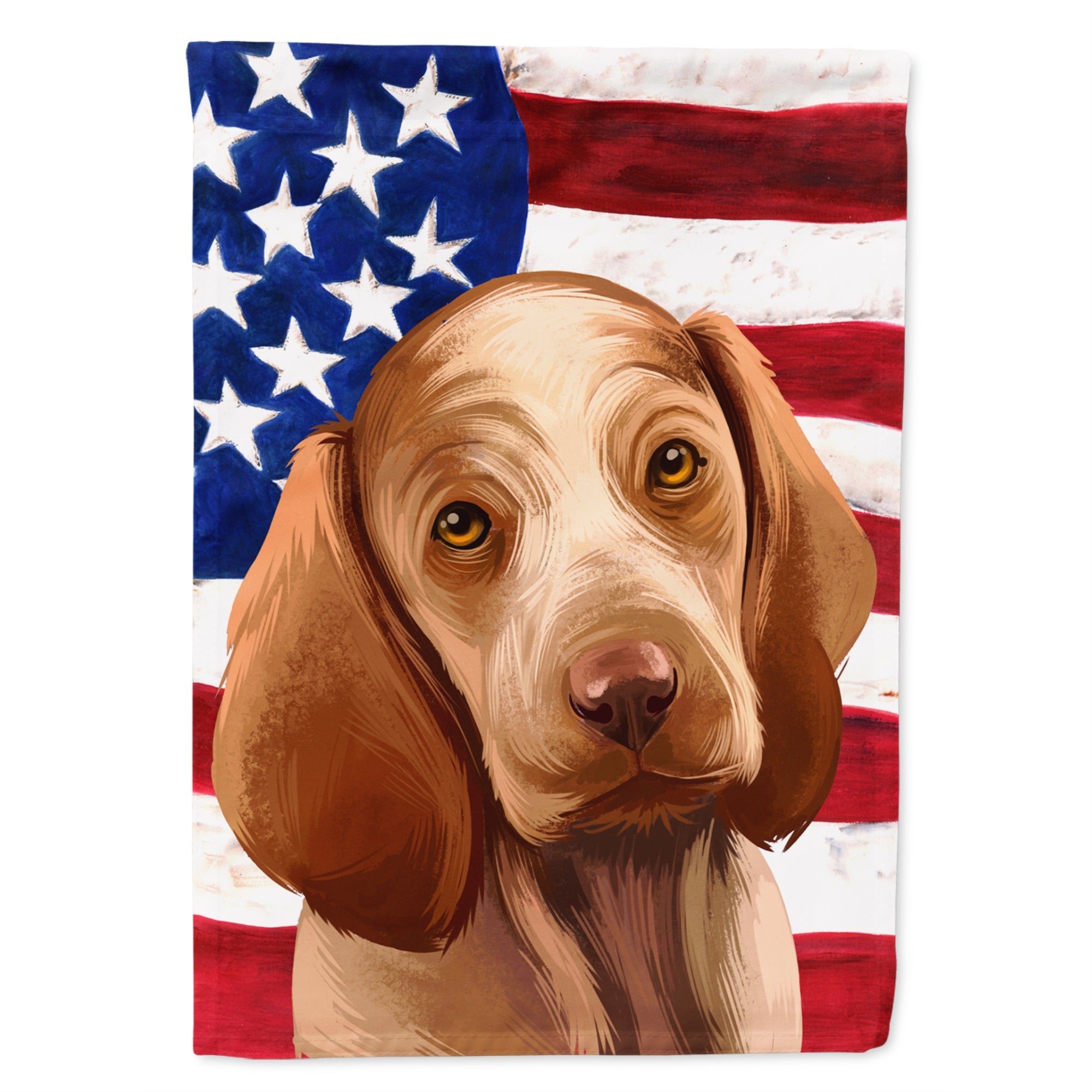 Bracco Italiano Dog American Flag Flag Garden Size