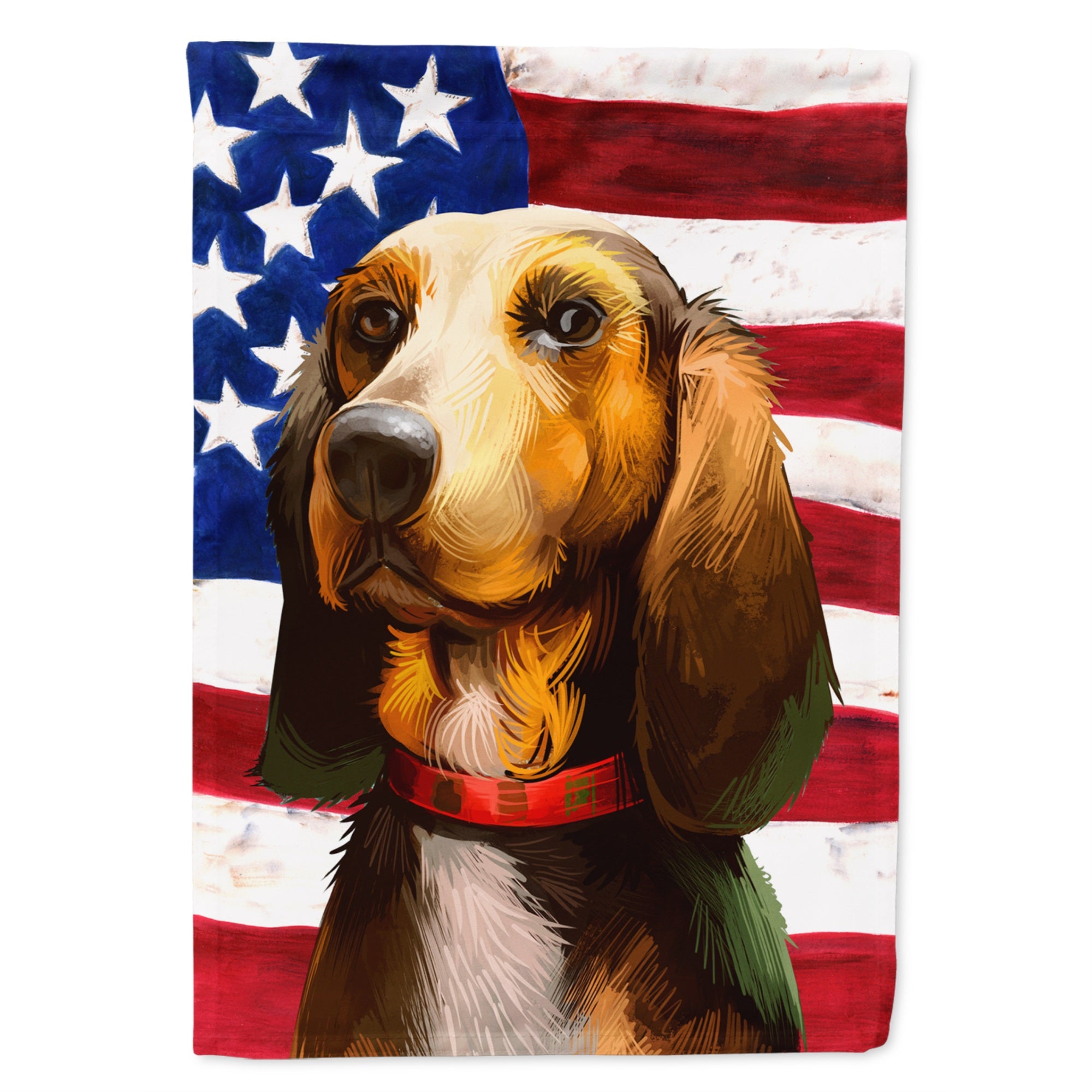 Bruno Jura Hound Dog American Flag Flag Garden Size
