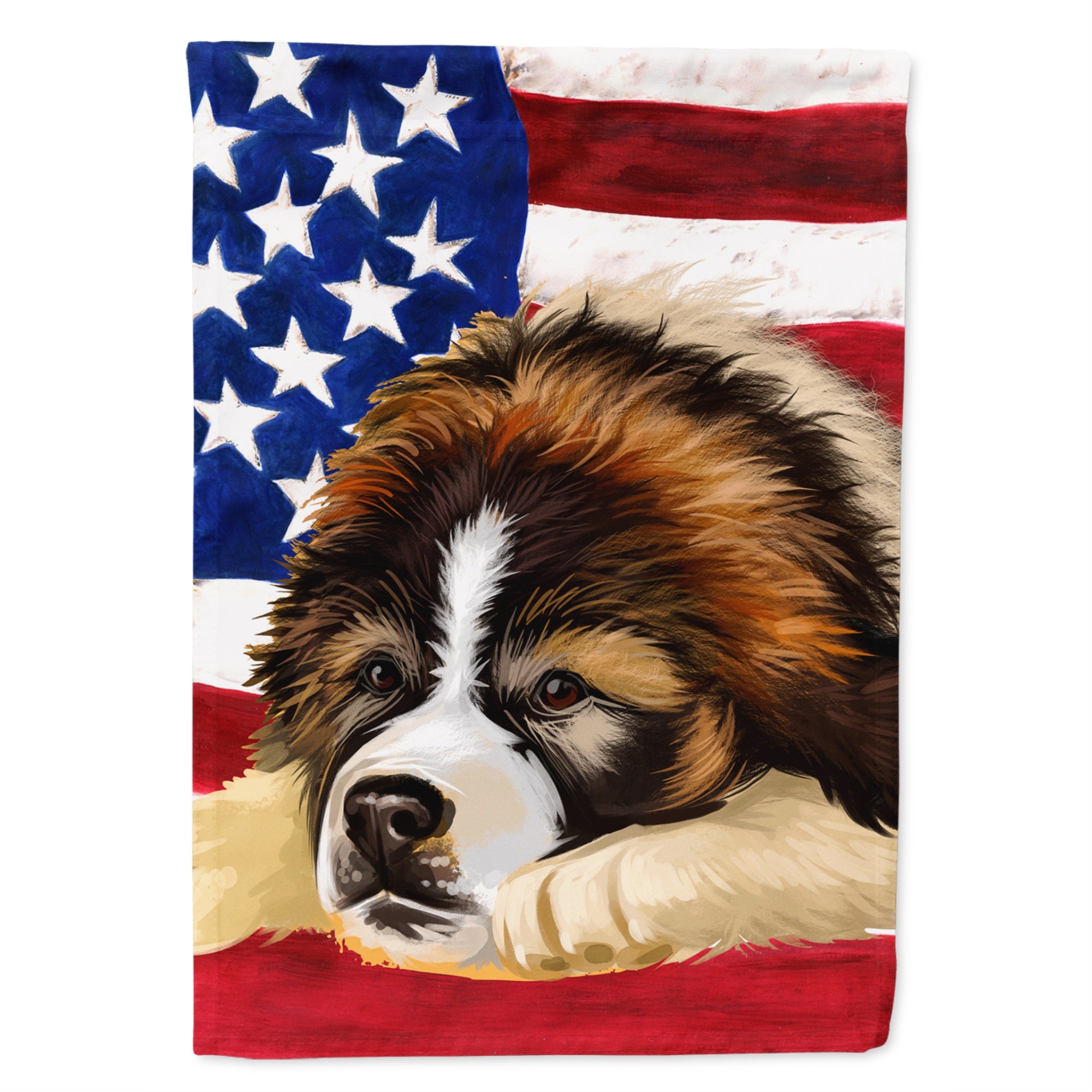 Bucovina Shepherd Dog American Flag Flag Garden Size