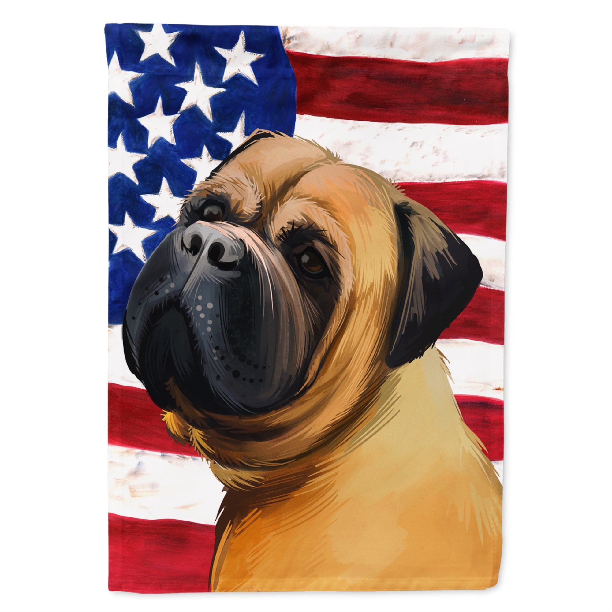Bullmastiff Dog American Flag Flag Garden Size