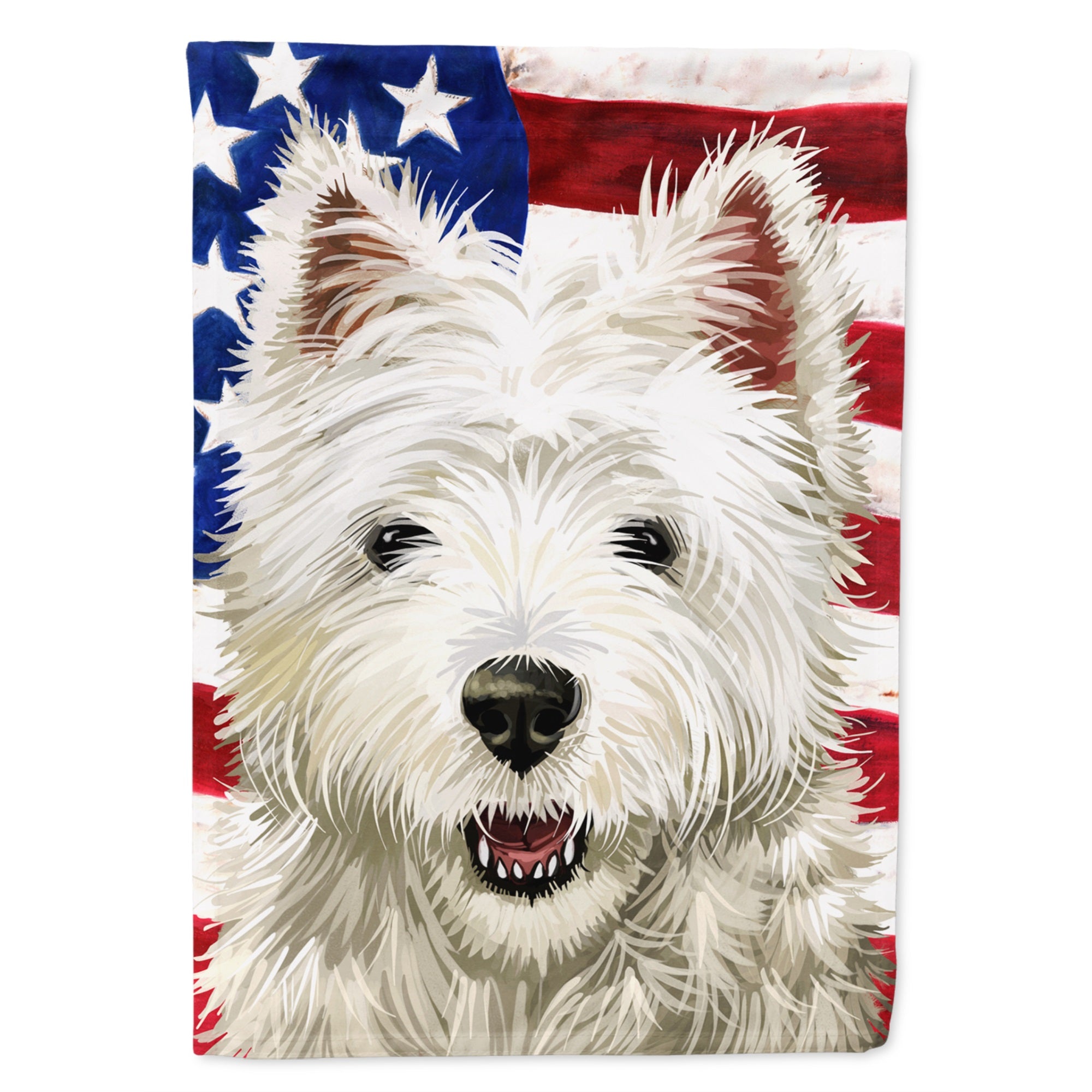 Cairn Terrier Dog American Flag Flag Garden Size