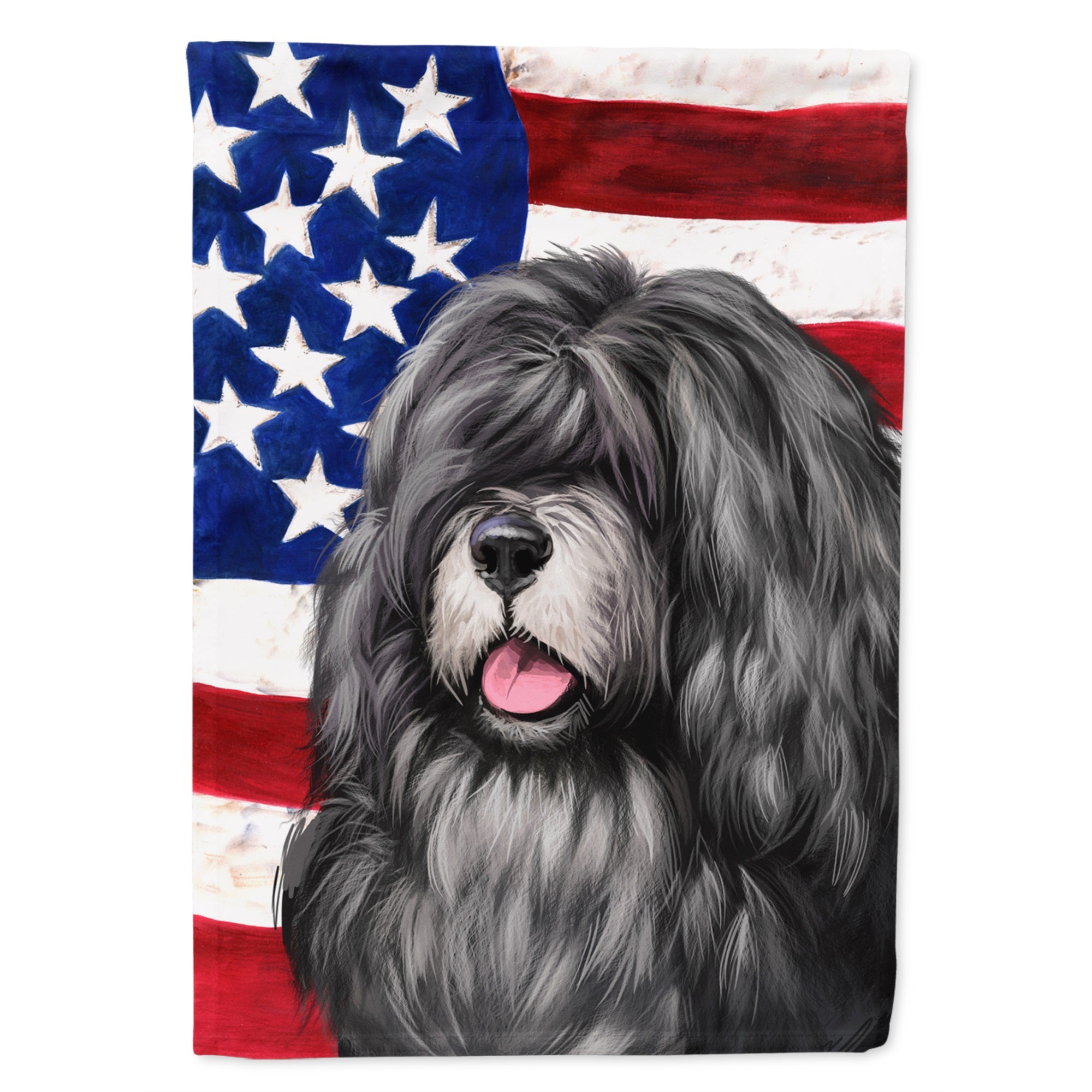 Portuguese Sheepdog American Flag Flag Garden Size