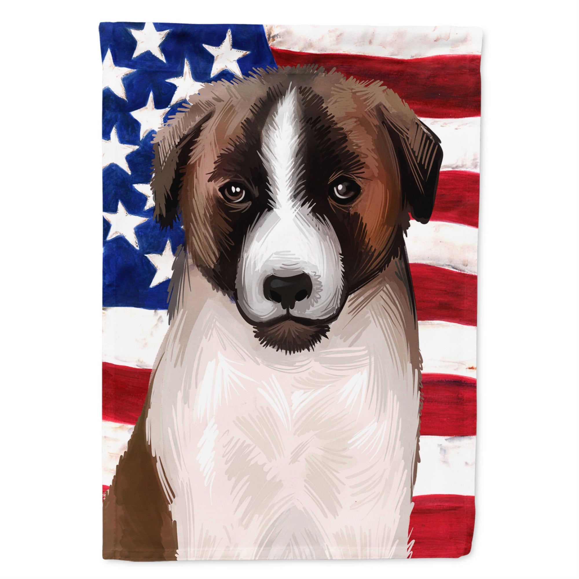 Cao De Gado Transmontano American Flag Flag Garden Size