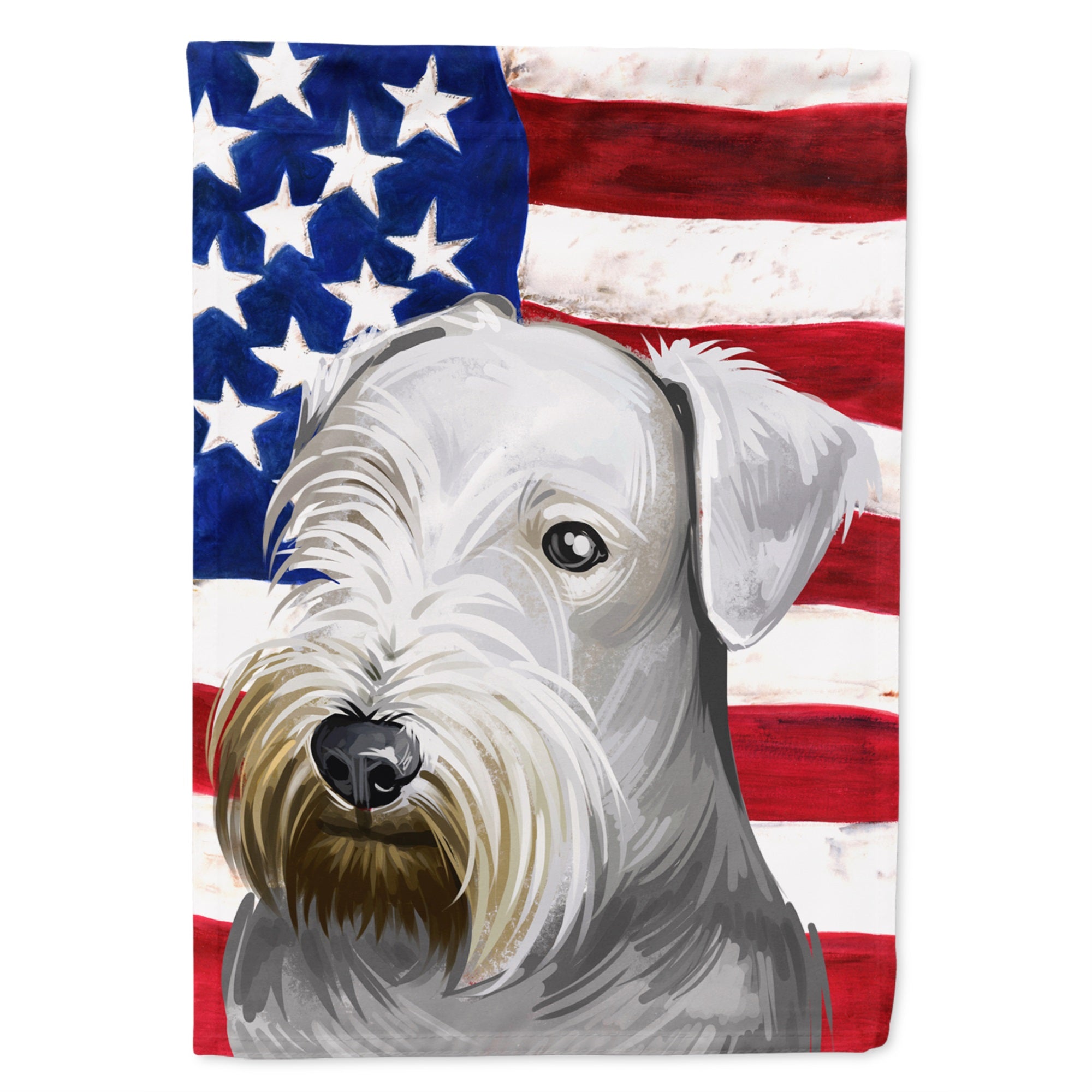 Cesky Terrier Dog American Flag Flag Garden Size