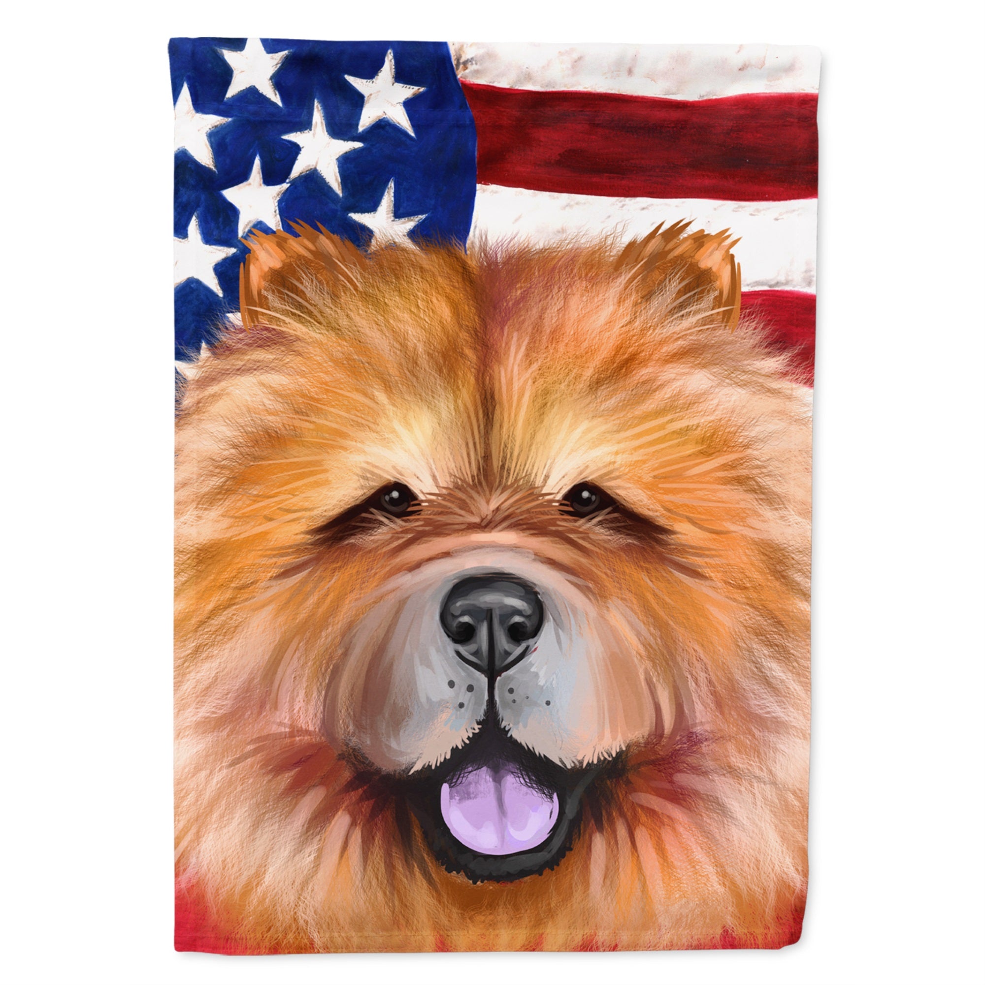 Chow Chow Dog American Flag Flag Garden Size
