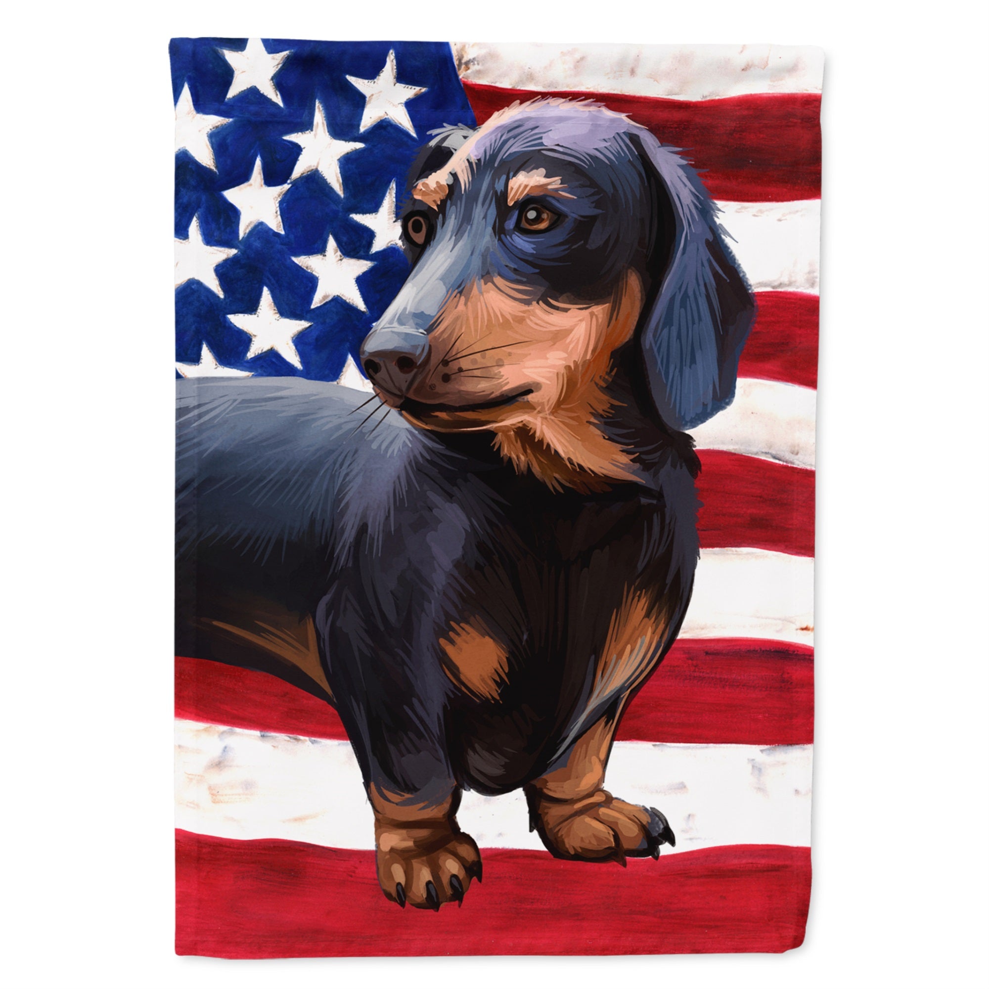 Dachshund Dog American Flag Flag Garden Size