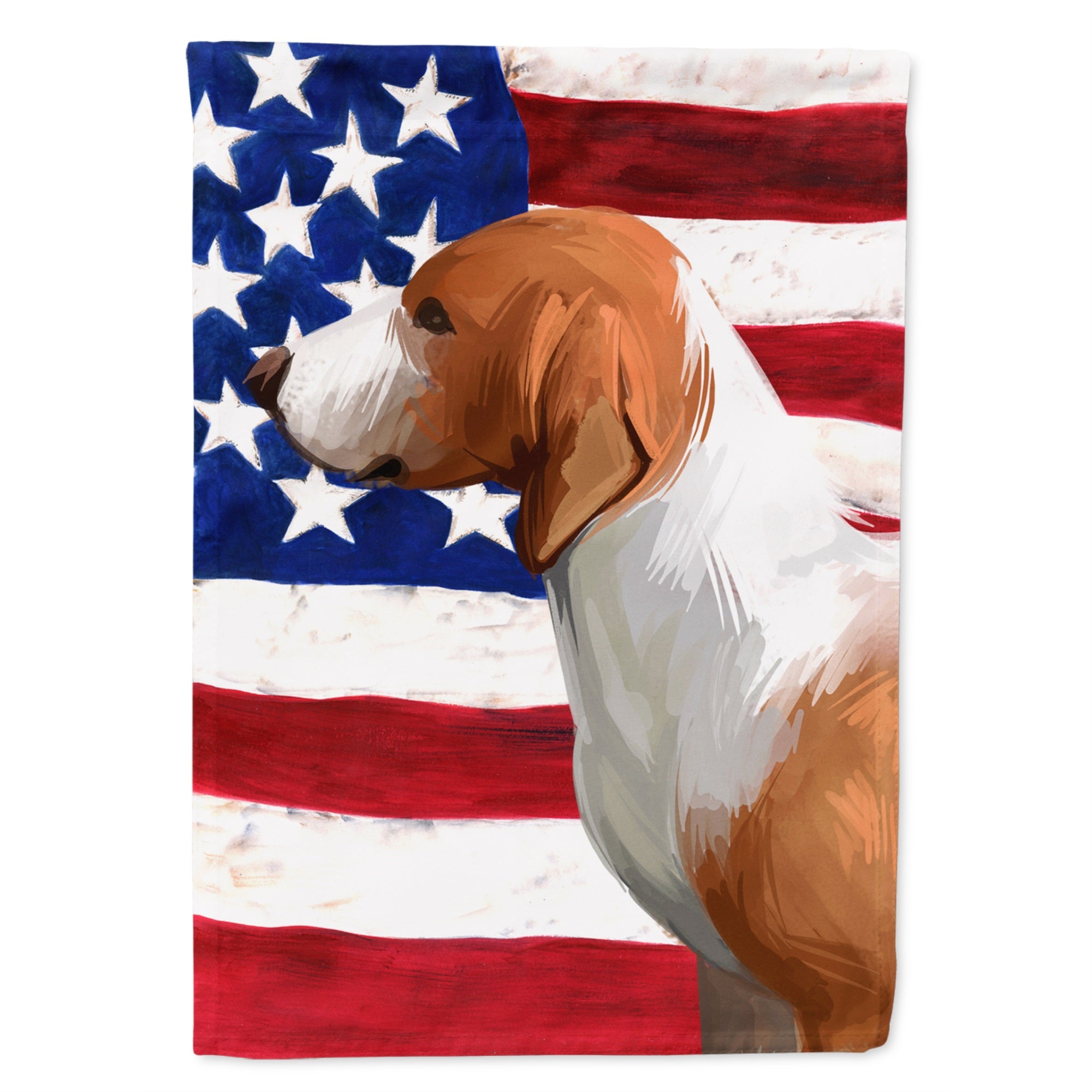 Drever Dog American Flag Flag Garden Size