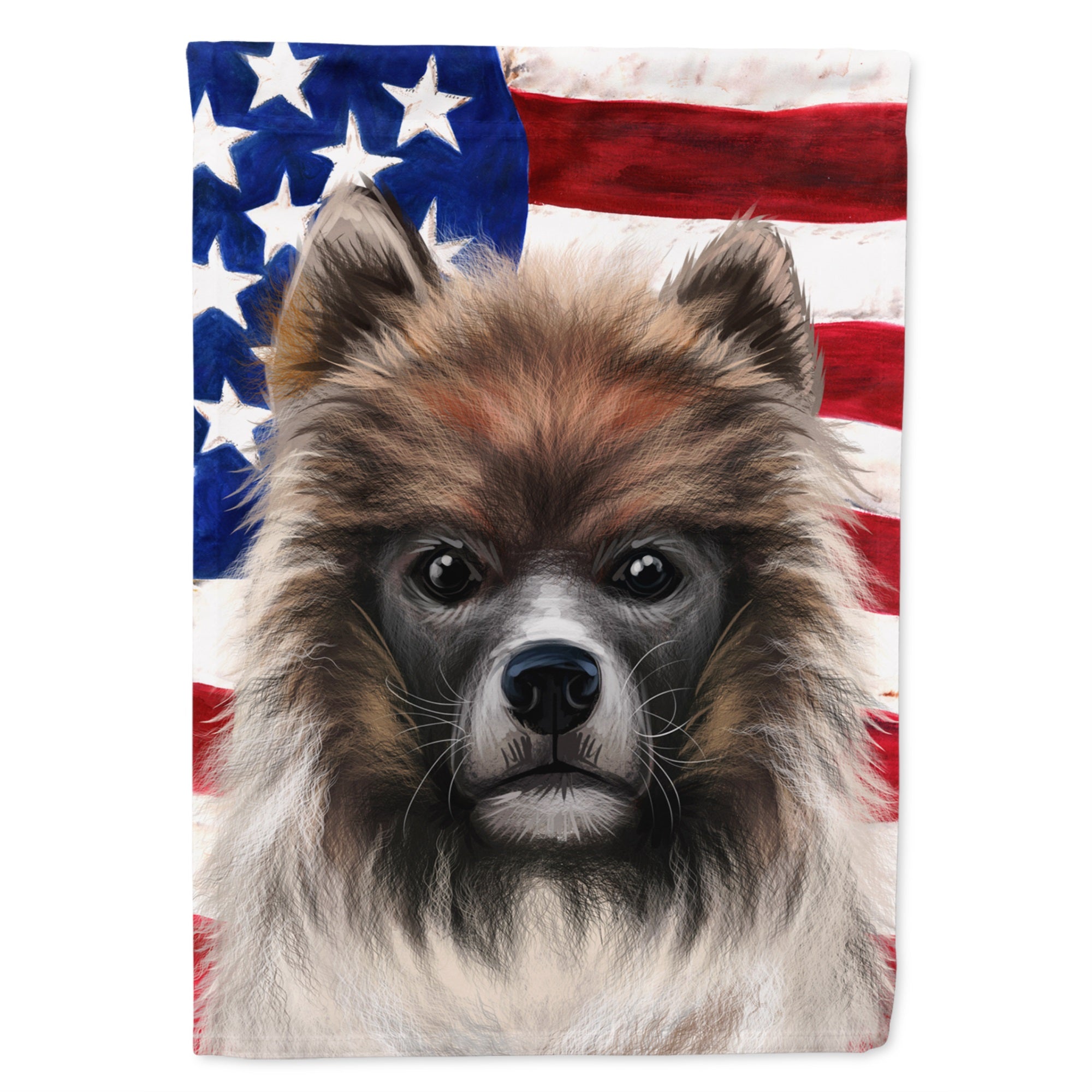 Elo Dog American Flag Flag Garden Size